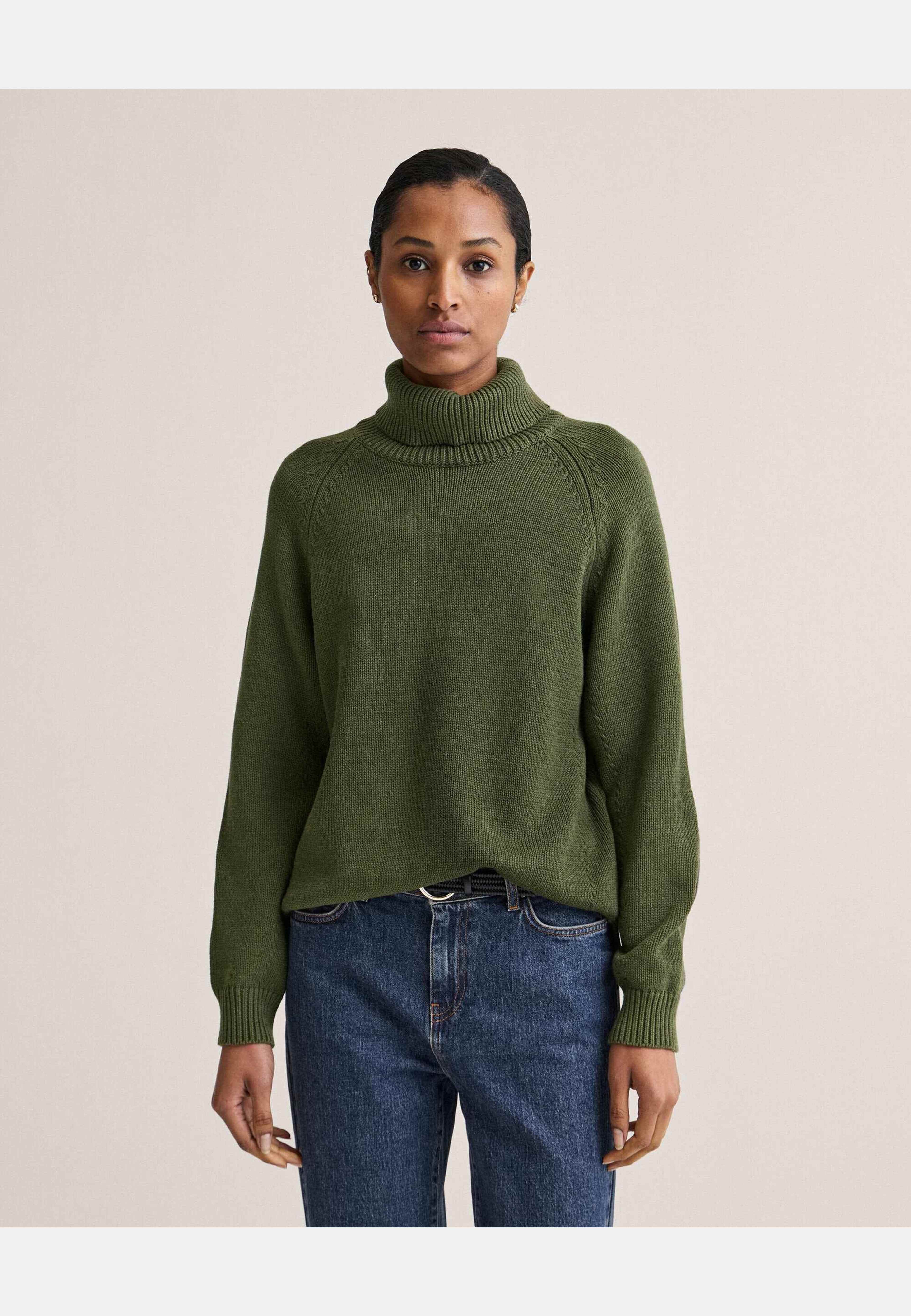 Iris Knitted Turtleneck, från Newhouse, i färgen grön. Klicka för att öppna bilden i stort format