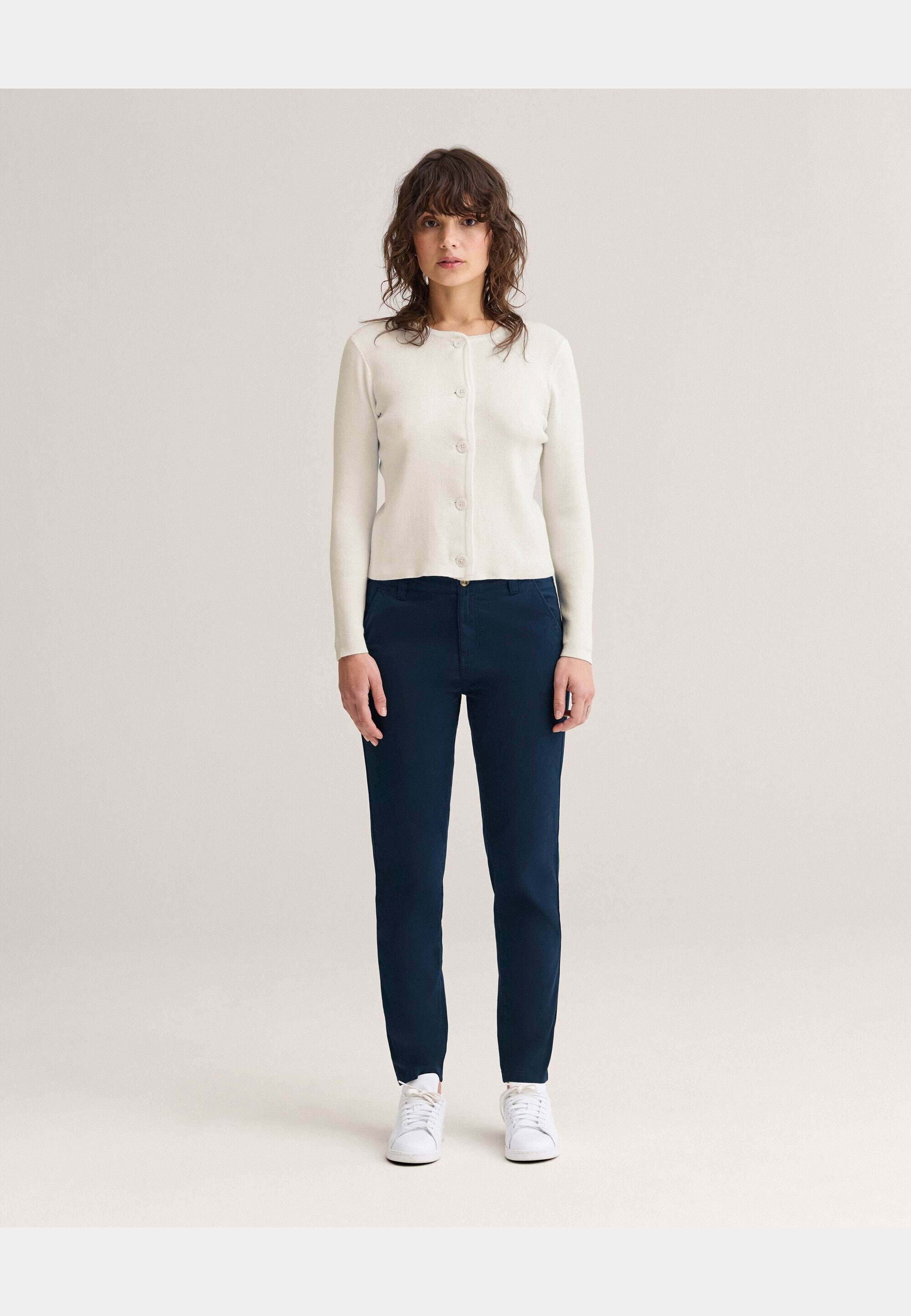 Felicity Rib Cardigan, från Newhouse, i färgen offwhite. Klicka för att öppna bilden i stort format
