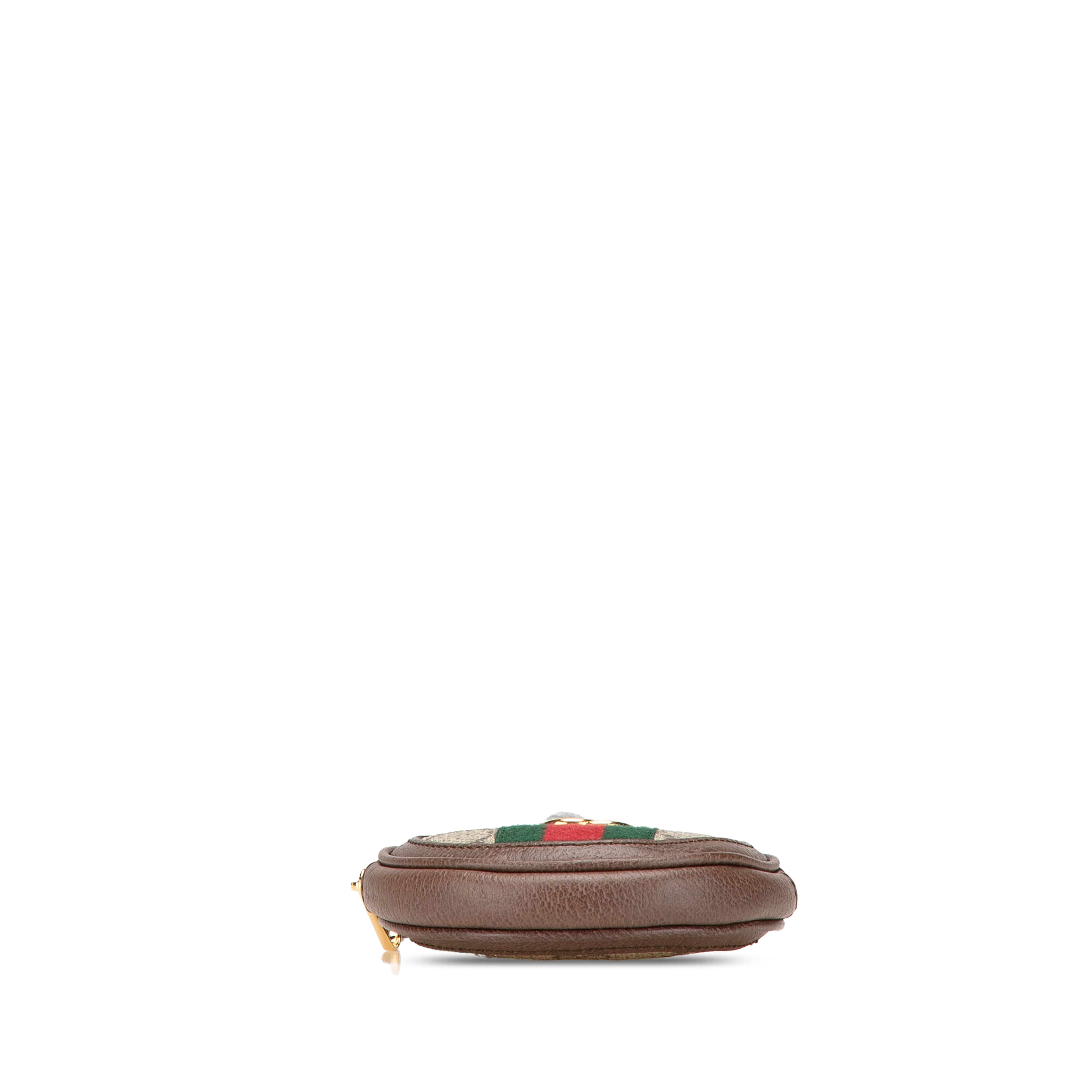 Gucci Mini Gg Supreme Ophidia Round Neck Pouch, från Luxclusif, i färgen beige. Klicka för att öppna bilden i stort format