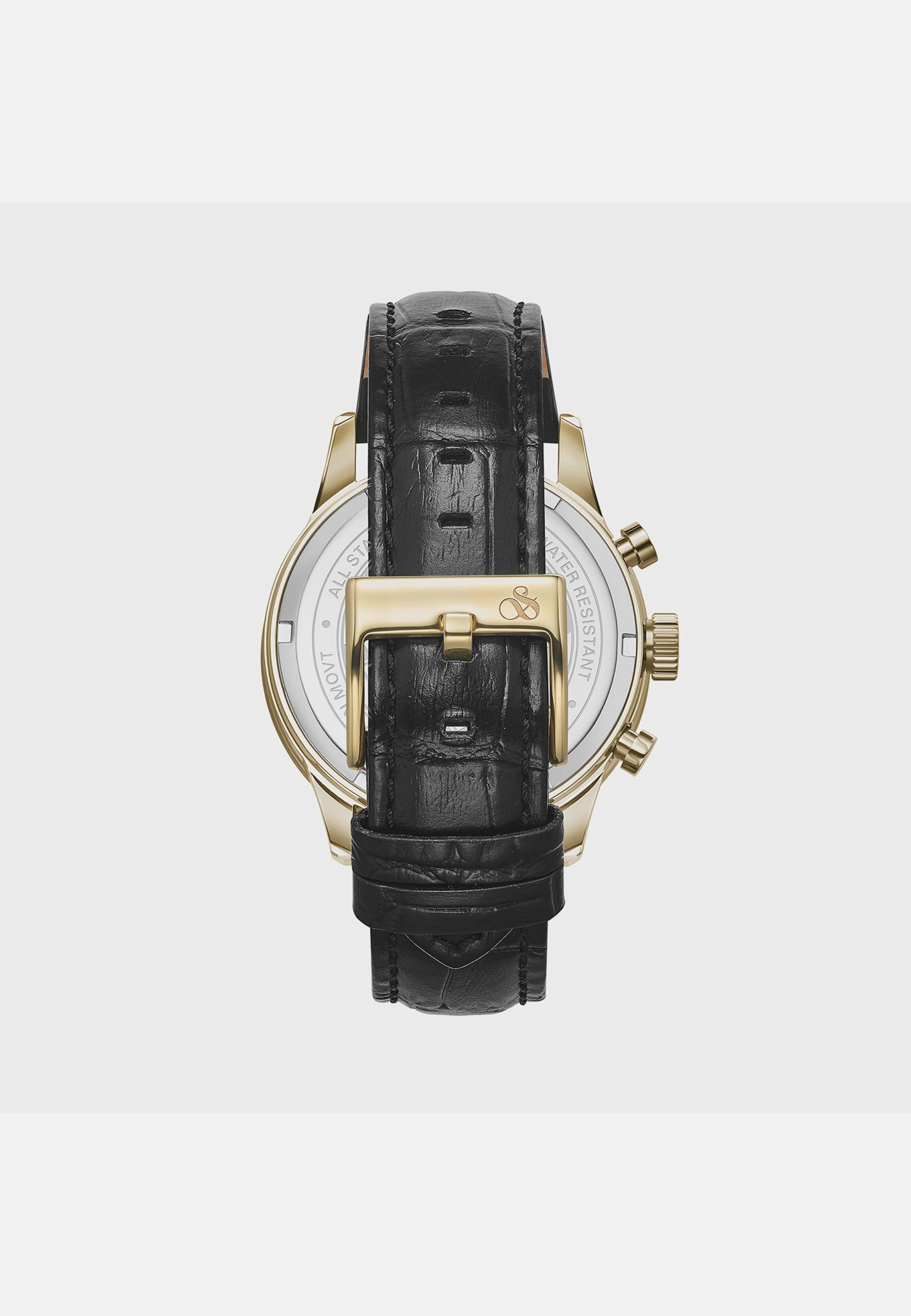 Scotch & Soda Herr Svart/guld, Läderband - Ssm.116d, från Scotch & Soda, i färgen 1. Klicka för att öppna bilden i stort format