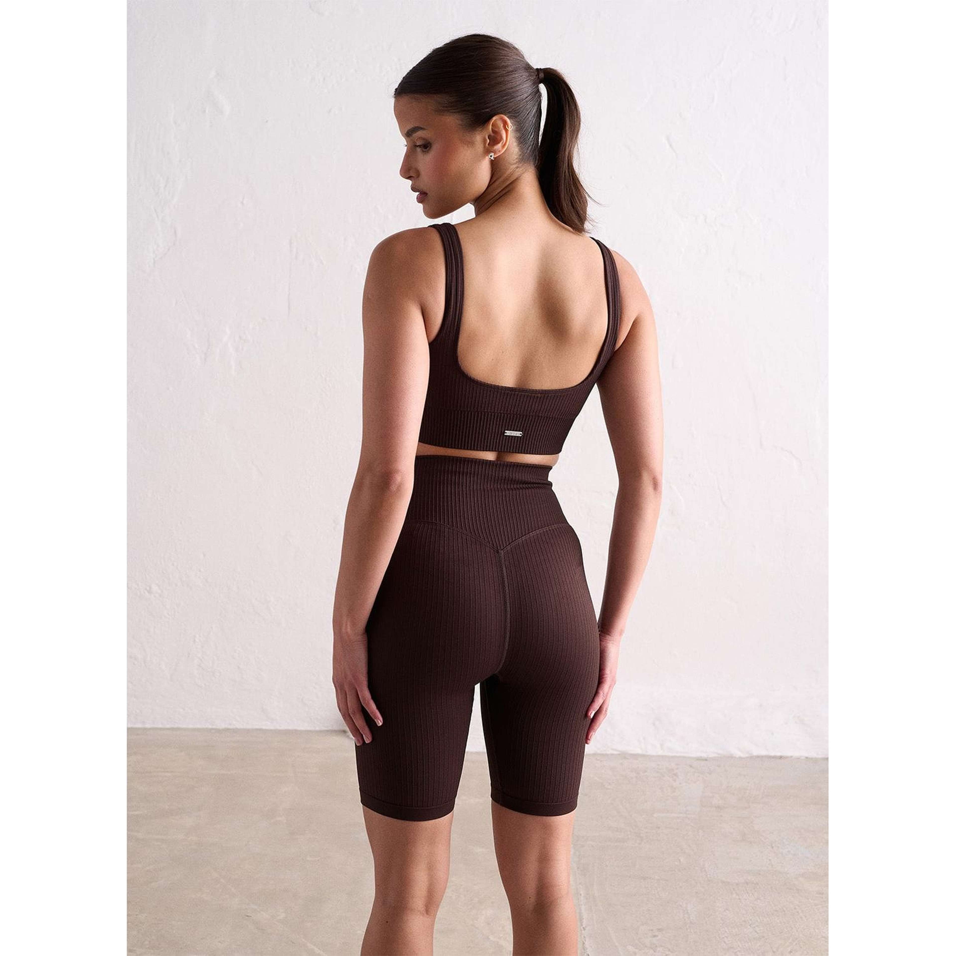 Cacao Ribbed Seamless Bra
