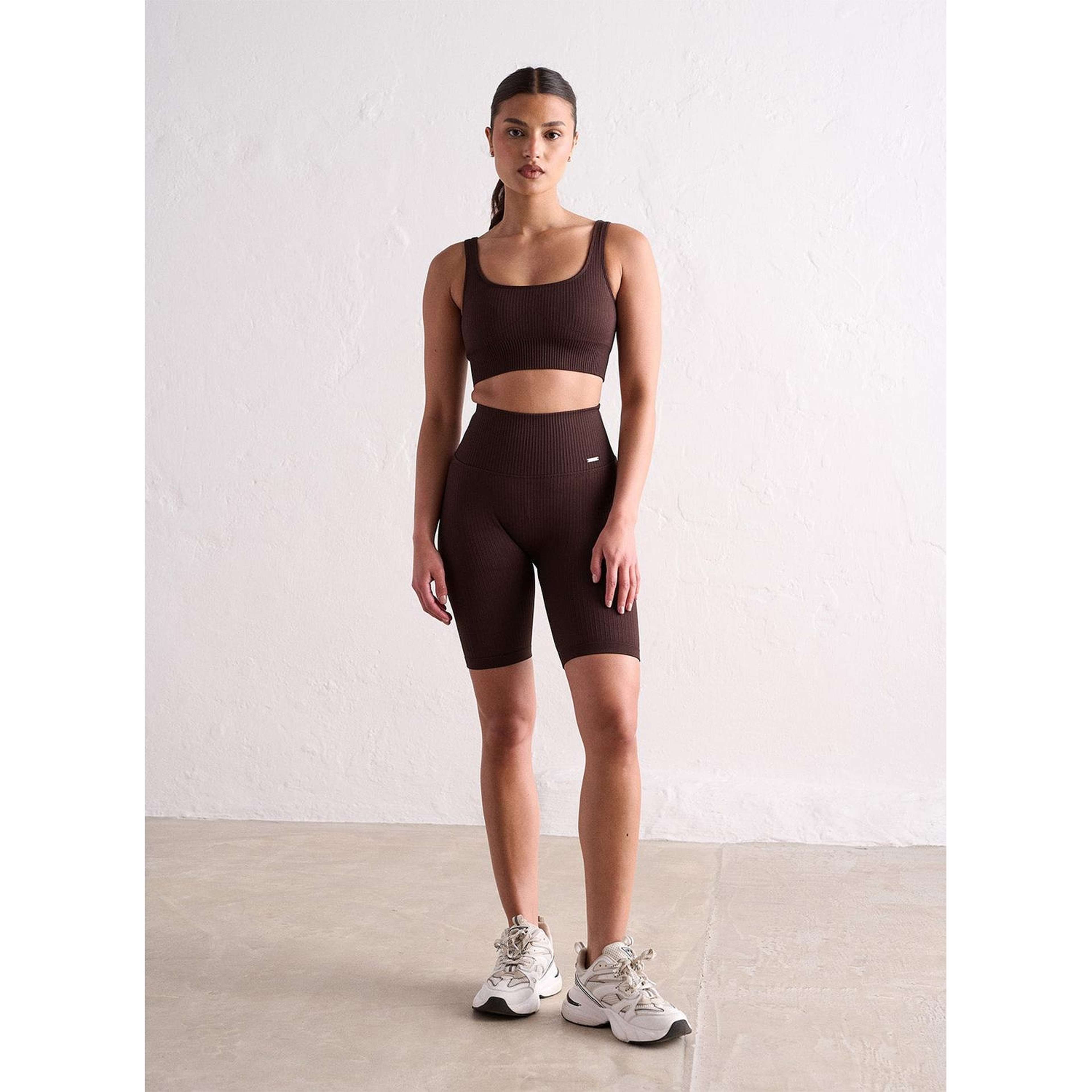 Cacao Ribbed Seamless Bra