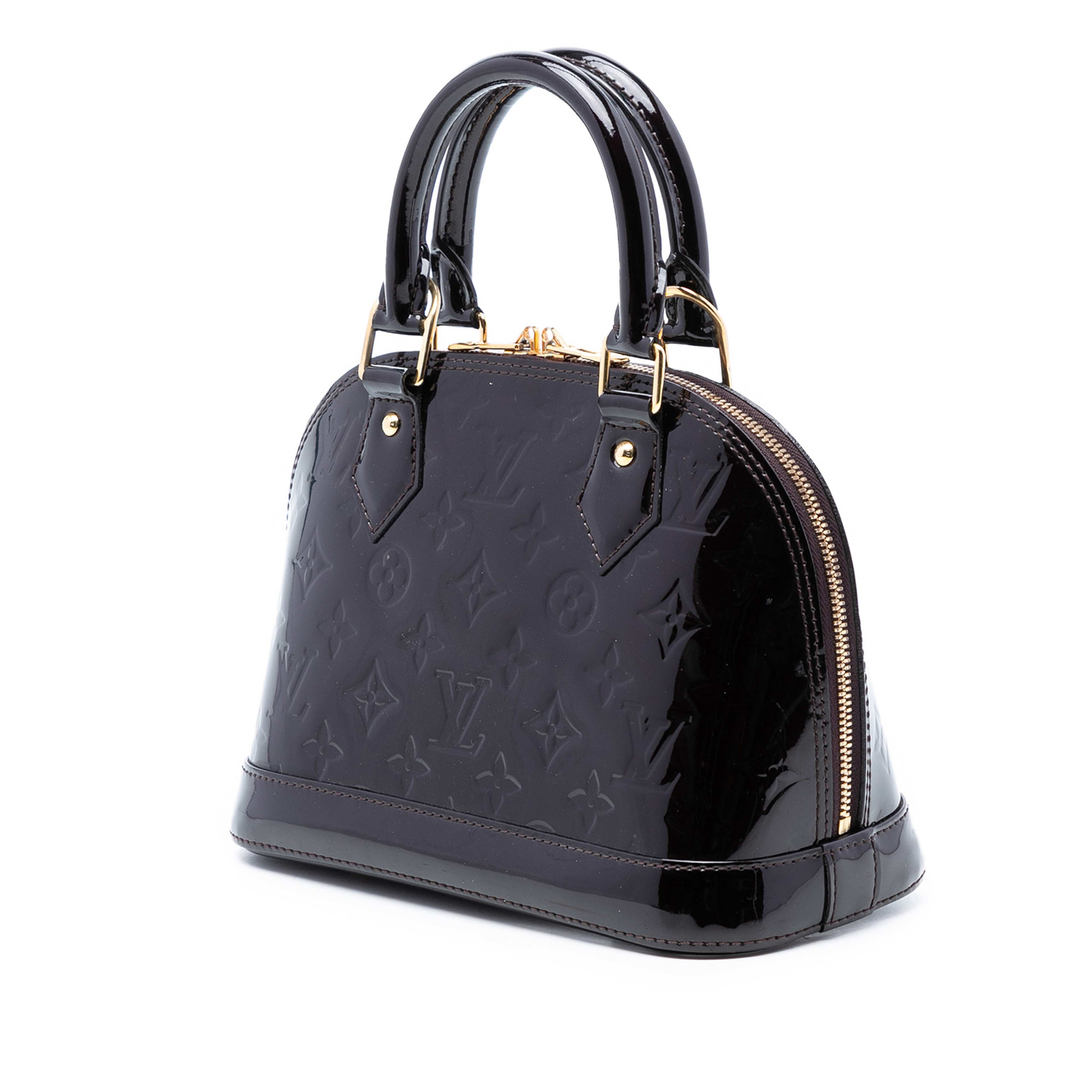 Louis Vuitton Monogram Vernis Alma Bb, från Luxclusif, i färgen purple. Klicka för att öppna bilden i stort format