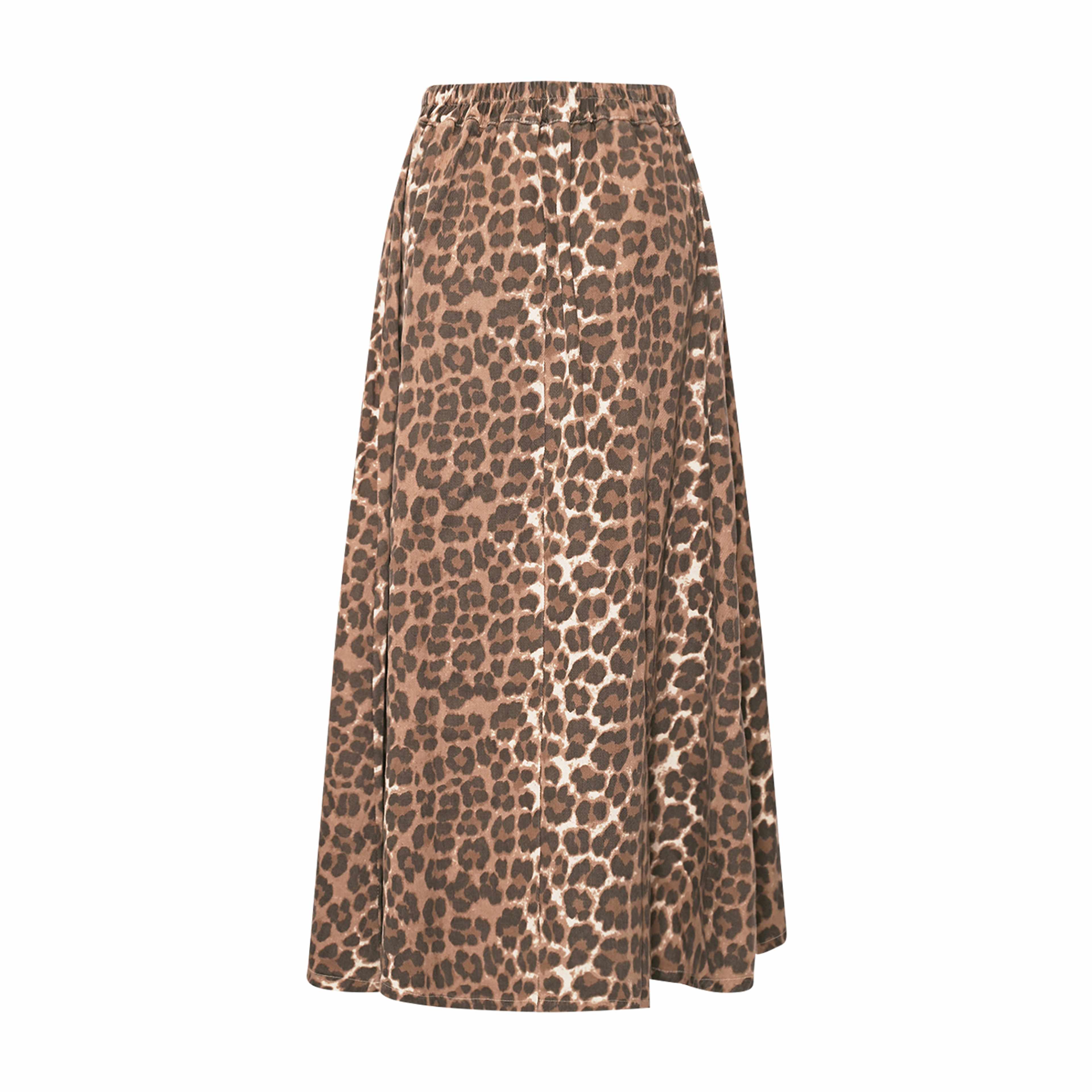 Hailey, Long Skirt - Leopard