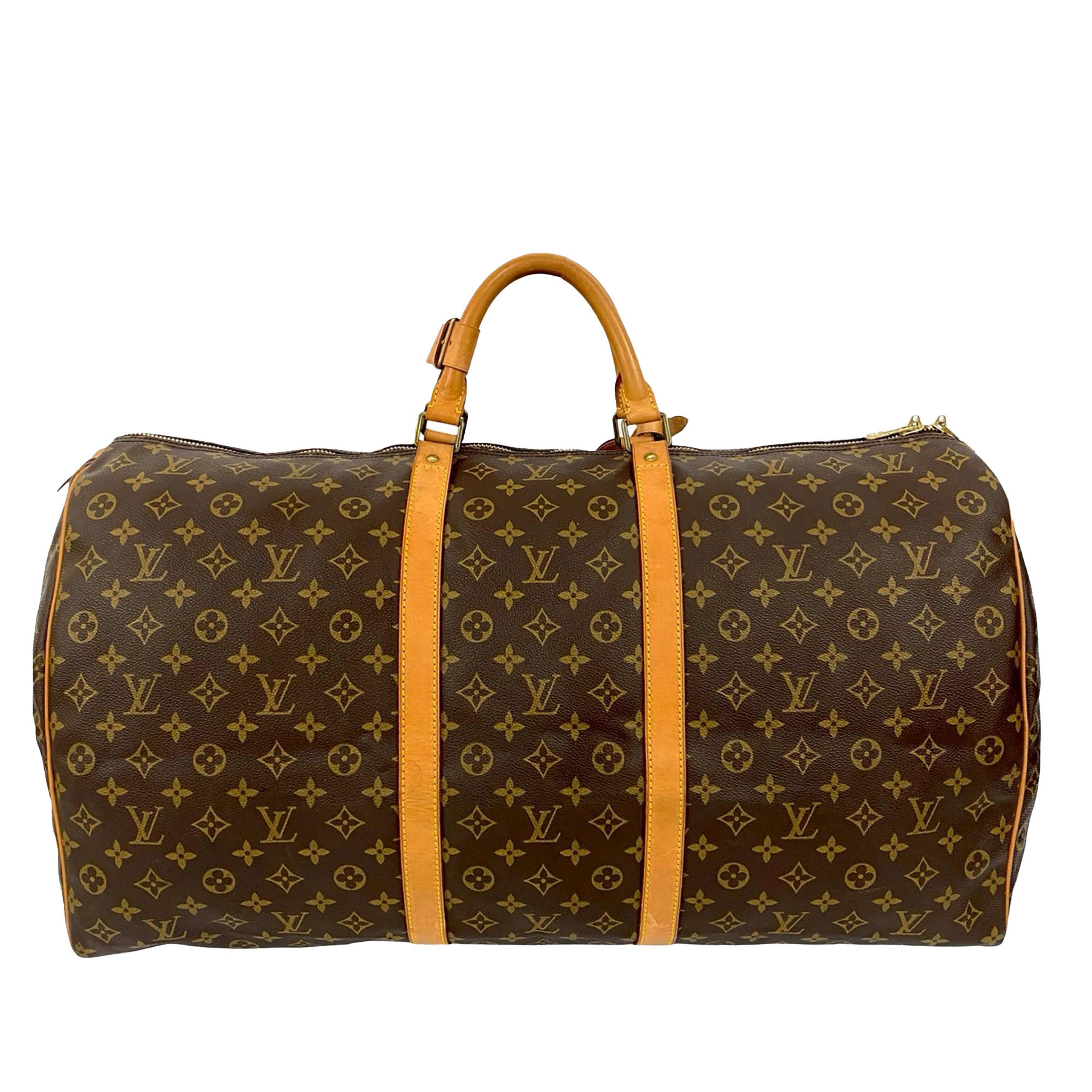 Louis Vuitton Monogram Keepall 60, från Luxclusif, i färgen brown. Klicka för att öppna bilden i stort format