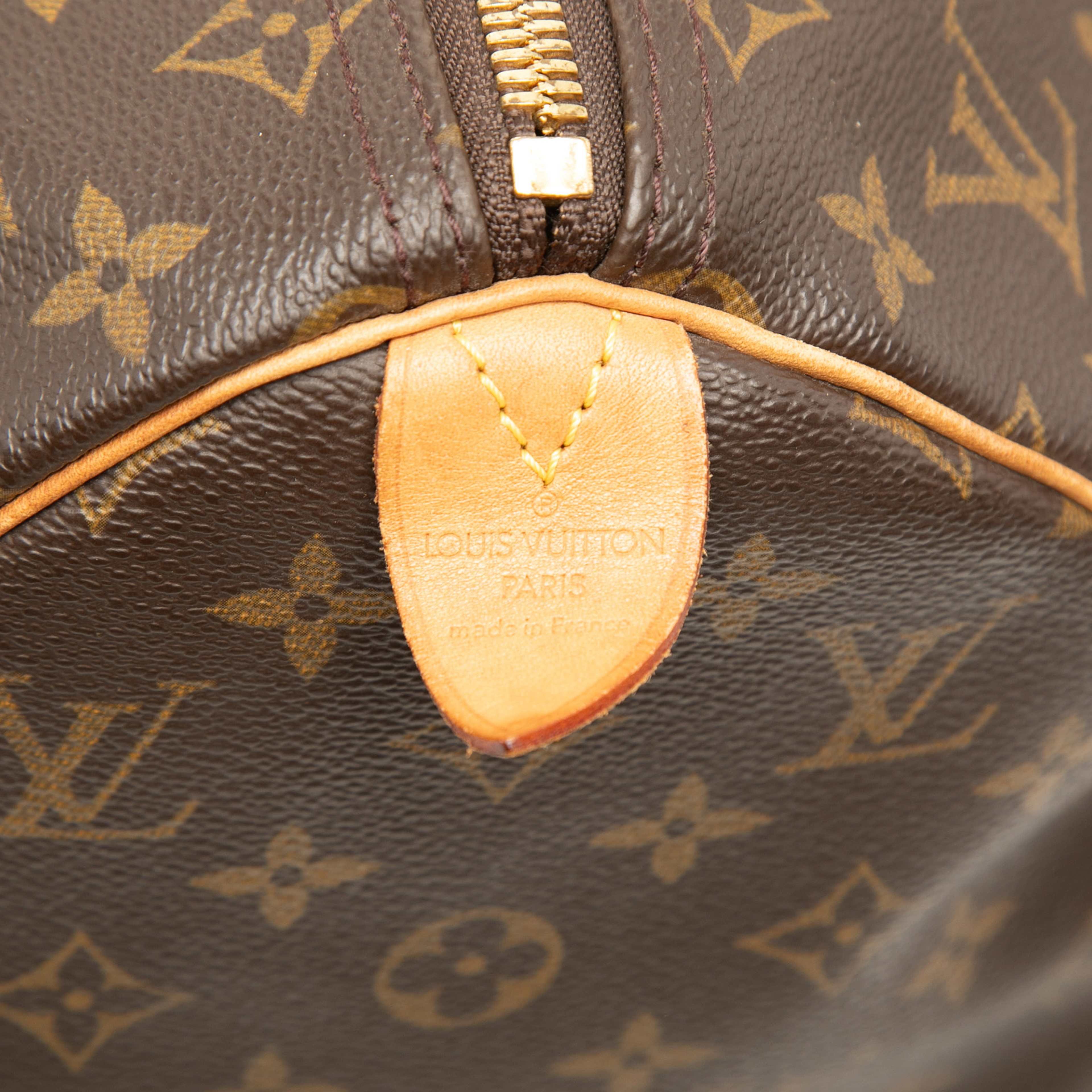 Louis Vuitton Monogram Keepall 45, från Luxclusif, i färgen brun. Klicka för att öppna bilden i stort format