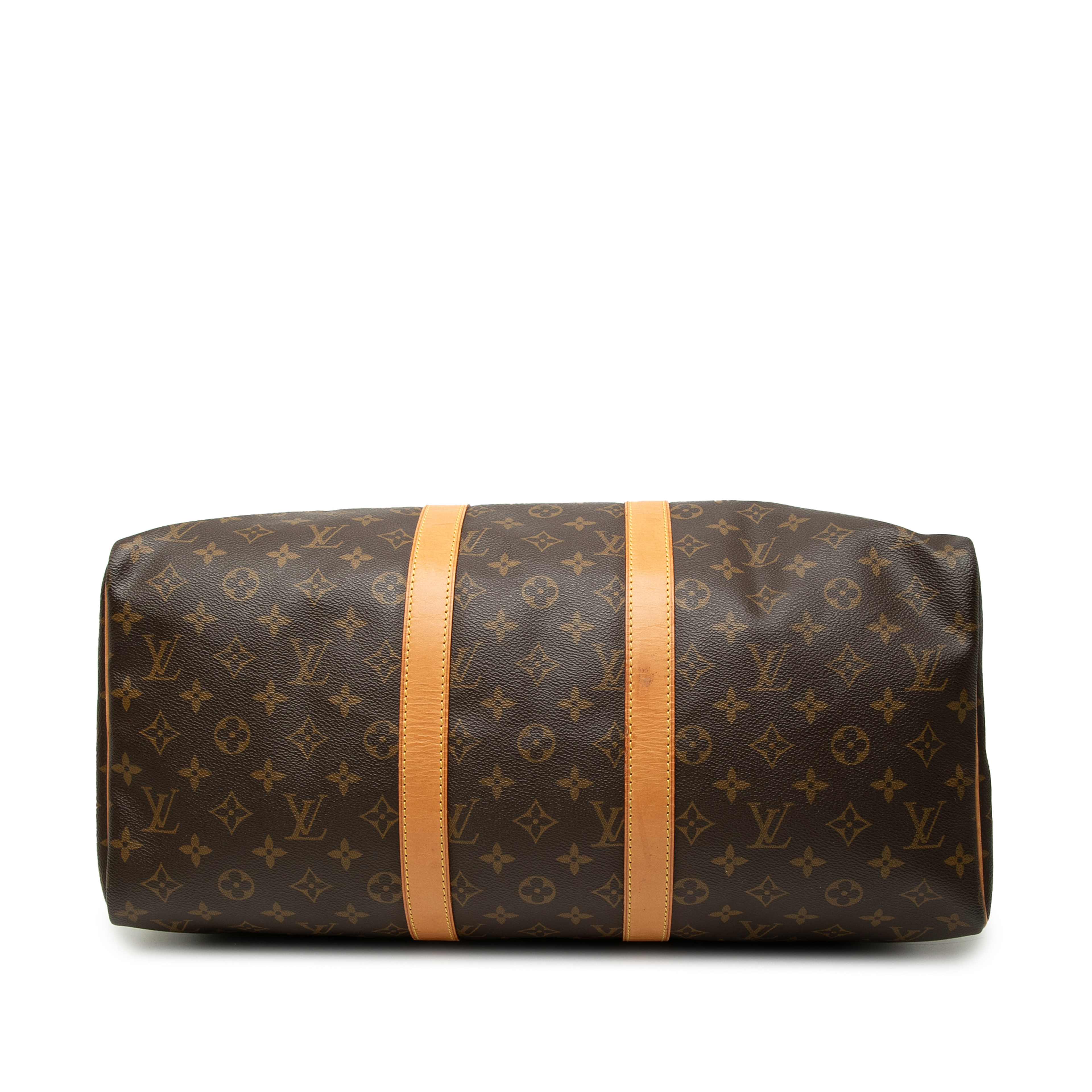 Louis Vuitton Monogram Keepall 45, från Luxclusif, i färgen brun. Klicka för att öppna bilden i stort format