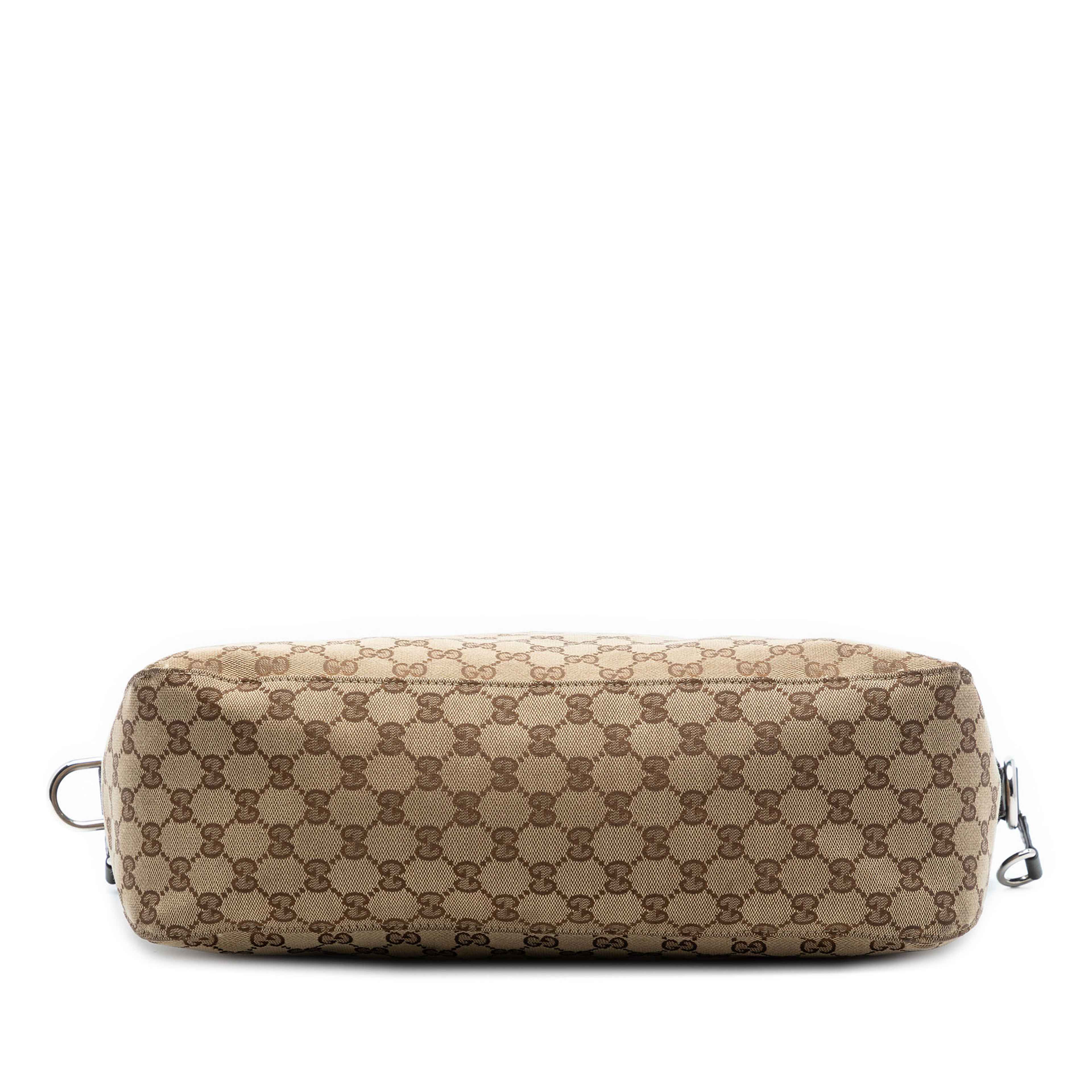 Gucci Large Gg Canvas Icon Bit Satchel, från Luxclusif, i färgen beige. Klicka för att öppna bilden i stort format