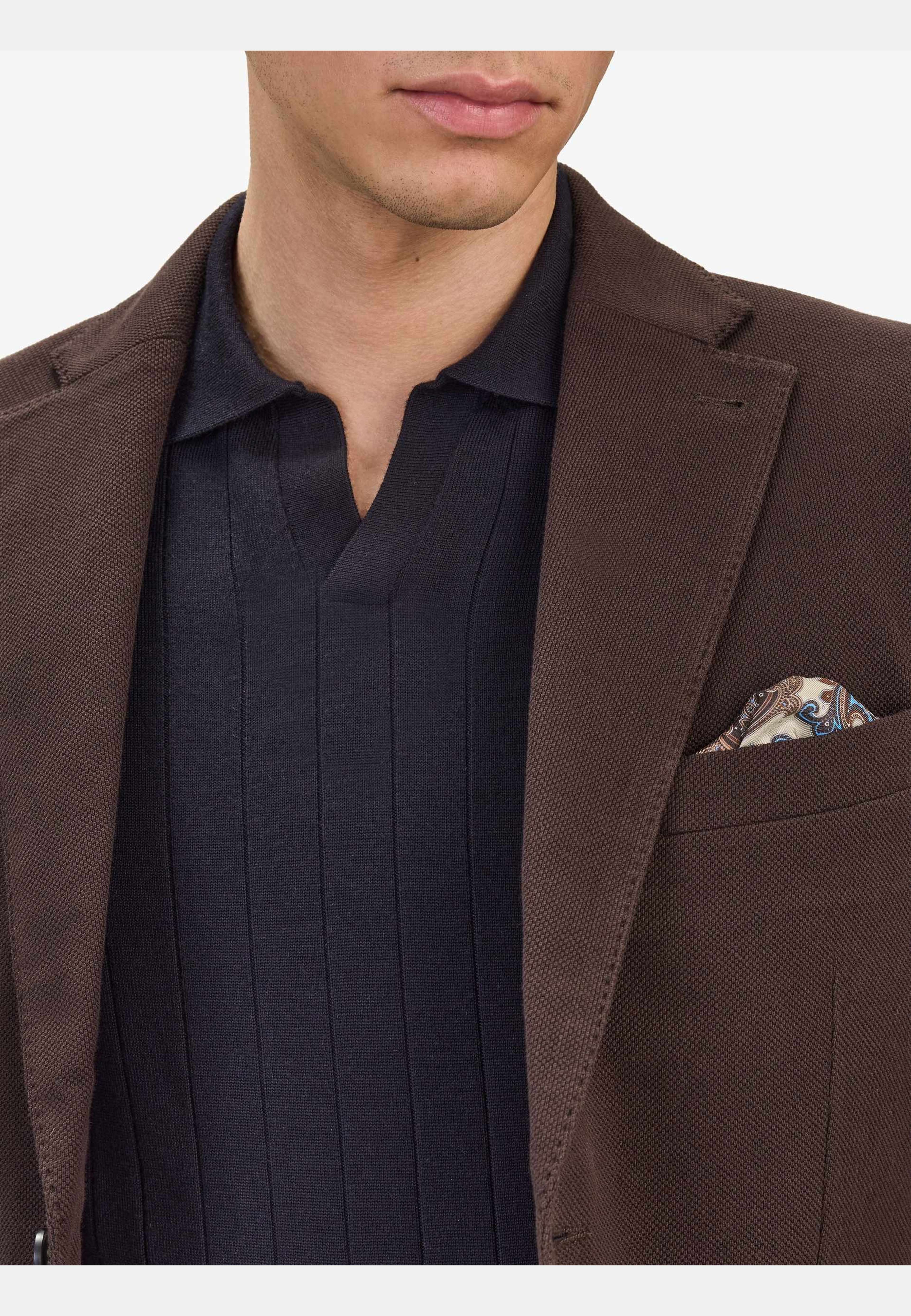 Knitted Blazer, från John Henric, i färgen dark brown. Klicka för att öppna bilden i stort format