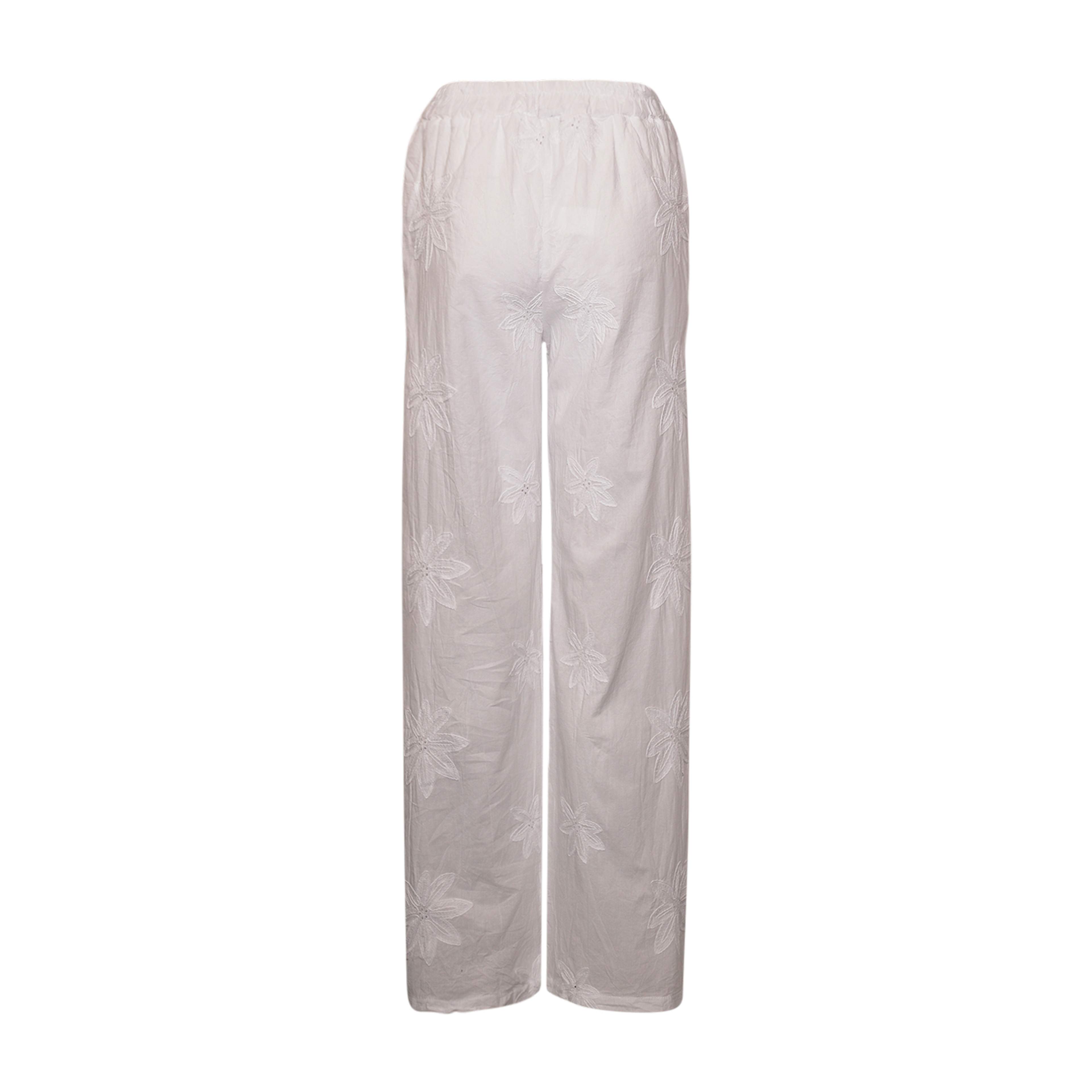 Idahlia, Pants, Cotton - White