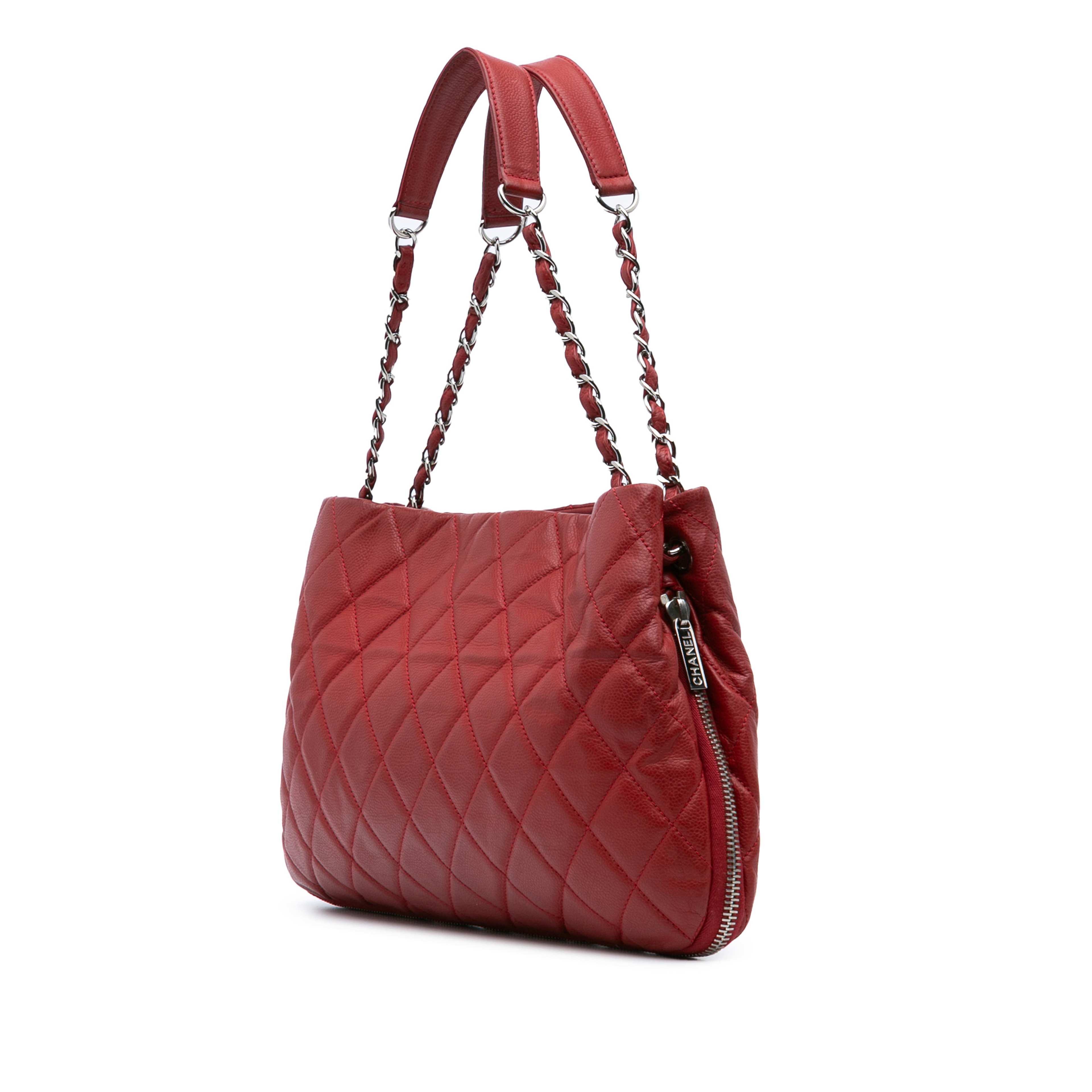 Chanel Quilted Caviar Expandable Zip Around Tote
