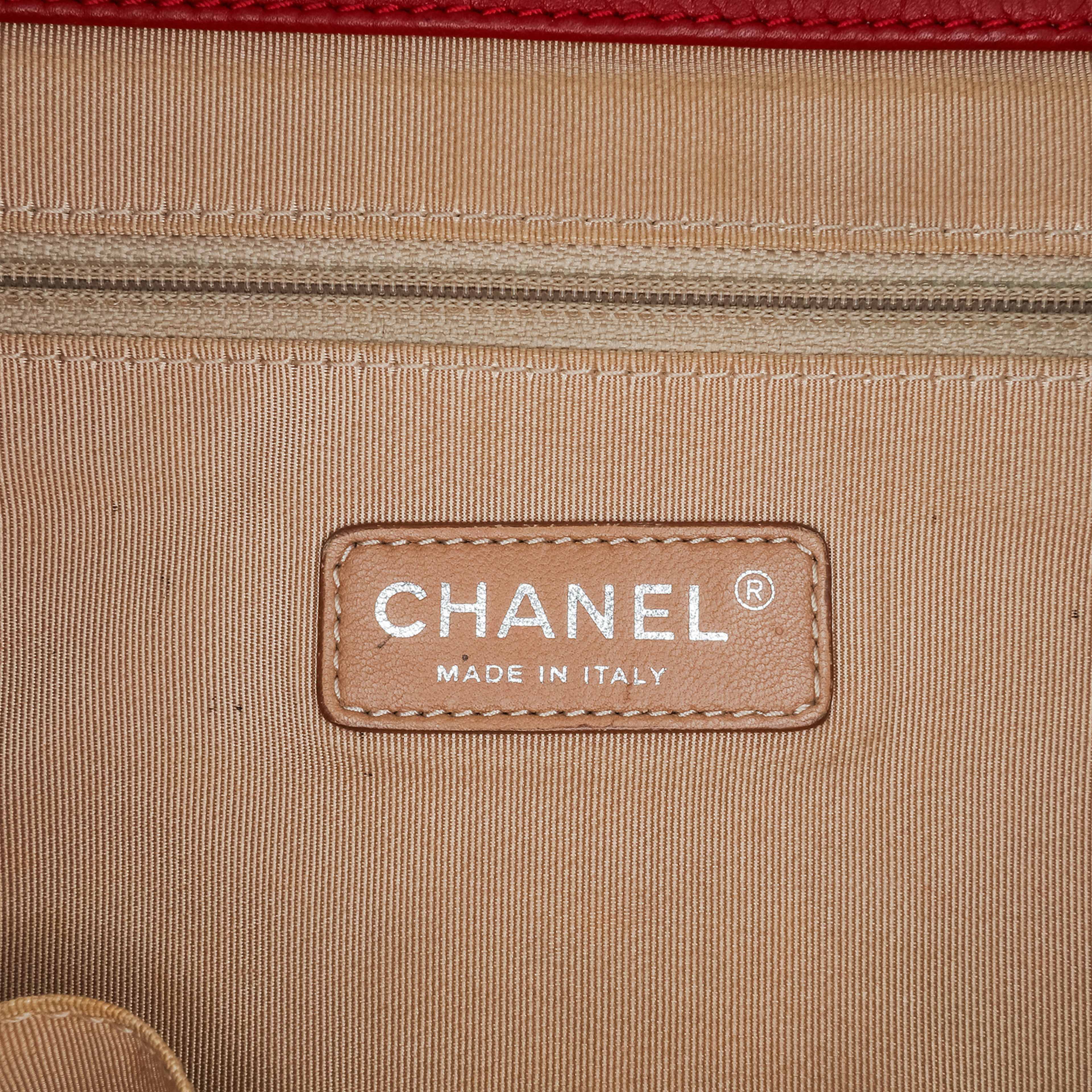 Chanel Quilted Caviar Expandable Zip Around Tote