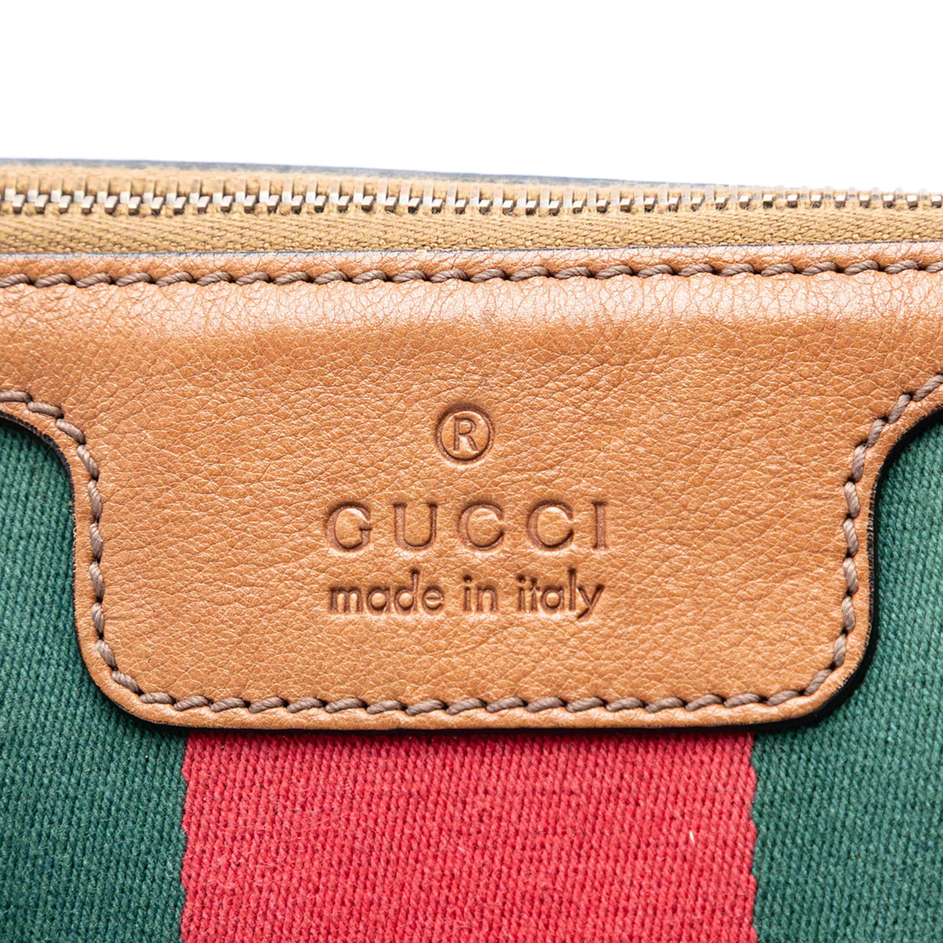 Gucci Medium Gg Canvas Web Rania Top Handle Bag, från Luxclusif, i färgen beige. Klicka för att öppna bilden i stort format