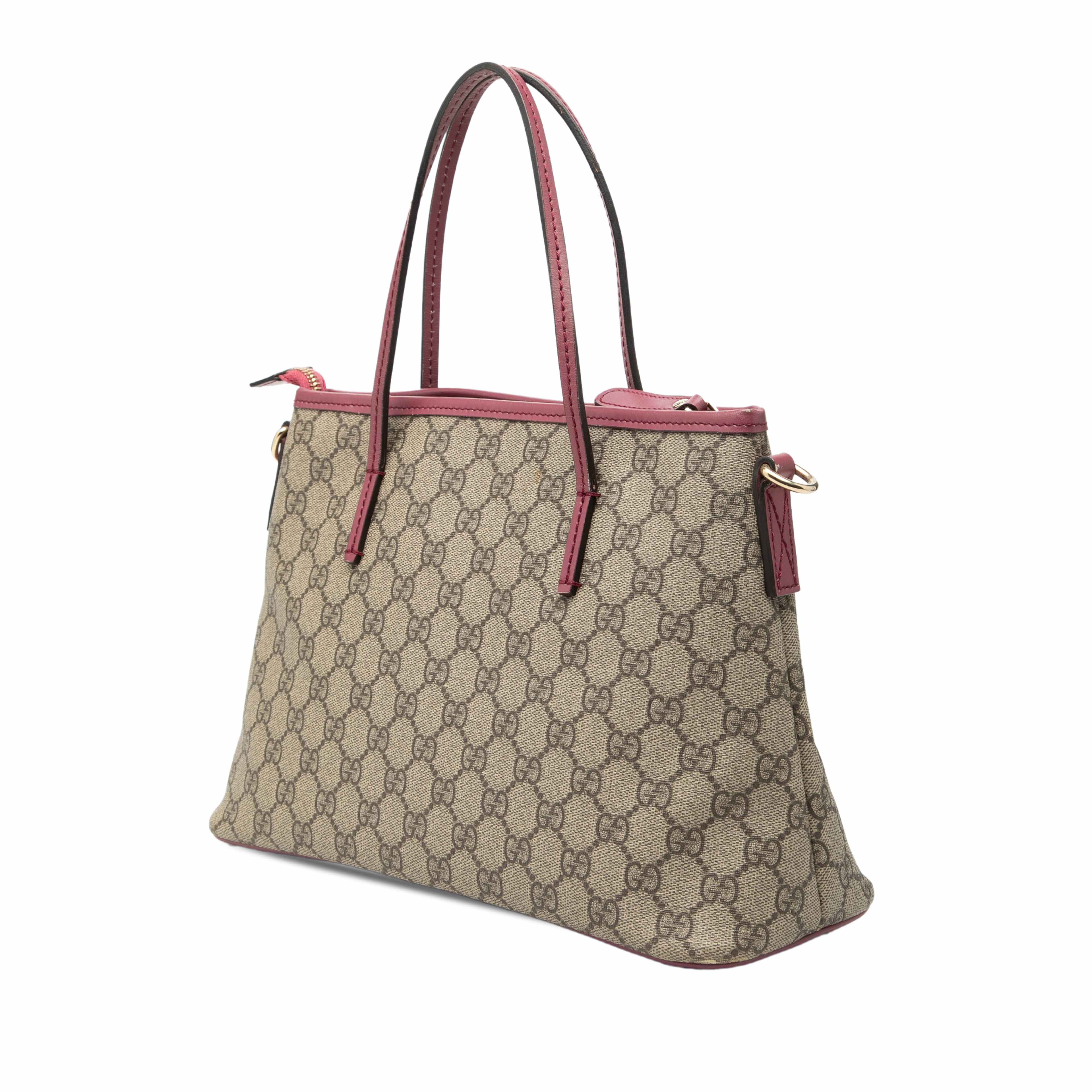 Gucci Small Gg Supreme Convertible Tote, från Luxclusif, i färgen beige. Klicka för att öppna bilden i stort format