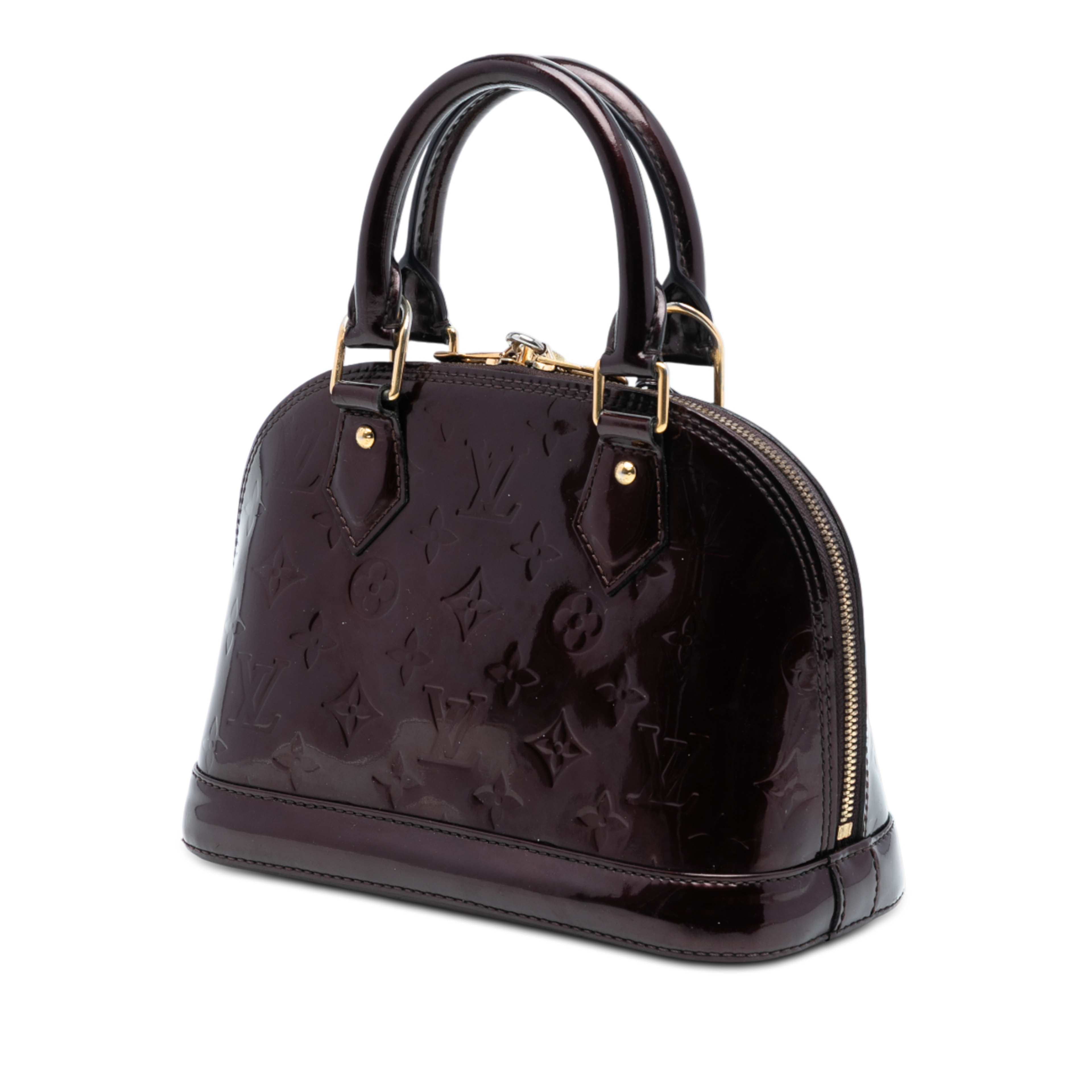 Louis Vuitton Monogram Vernis Alma Bb, från Luxclusif, i färgen purple. Klicka för att öppna bilden i stort format