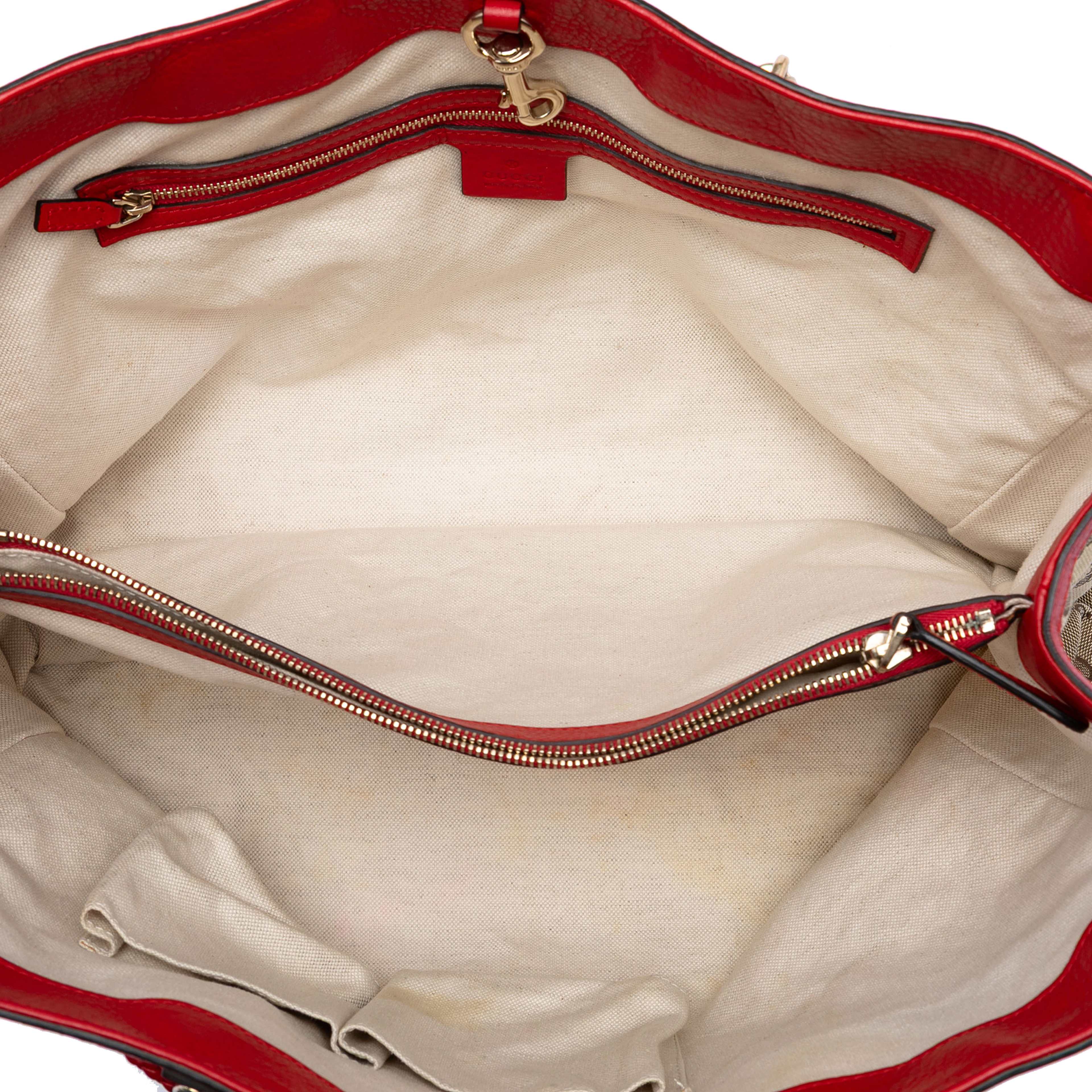 Gucci Medium Gg Canvas Bella Tote, från Luxclusif, i färgen beige. Klicka för att öppna bilden i stort format