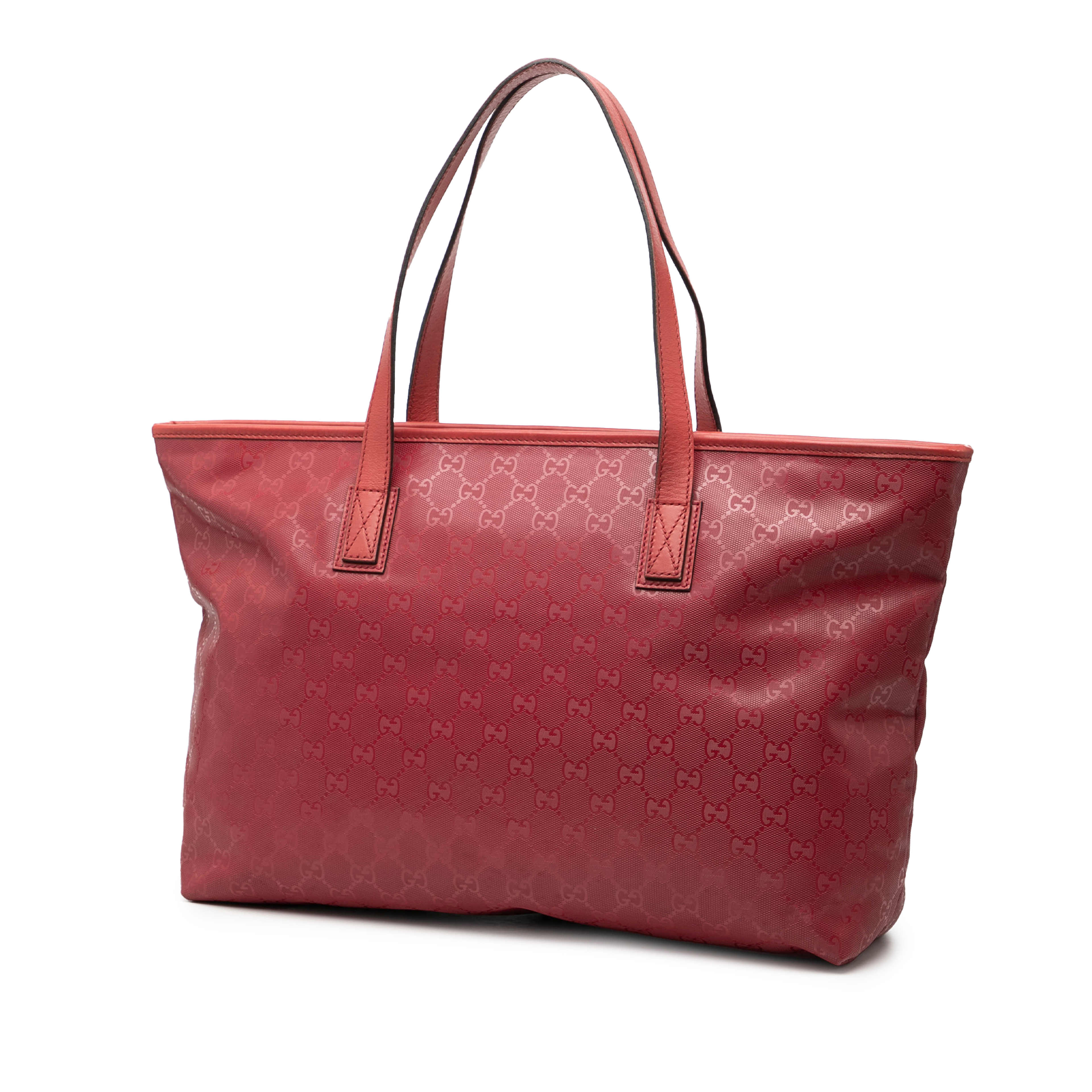 Gucci Medium Gg Imprime Tote, från Luxclusif, i färgen röd. Klicka för att öppna bilden i stort format