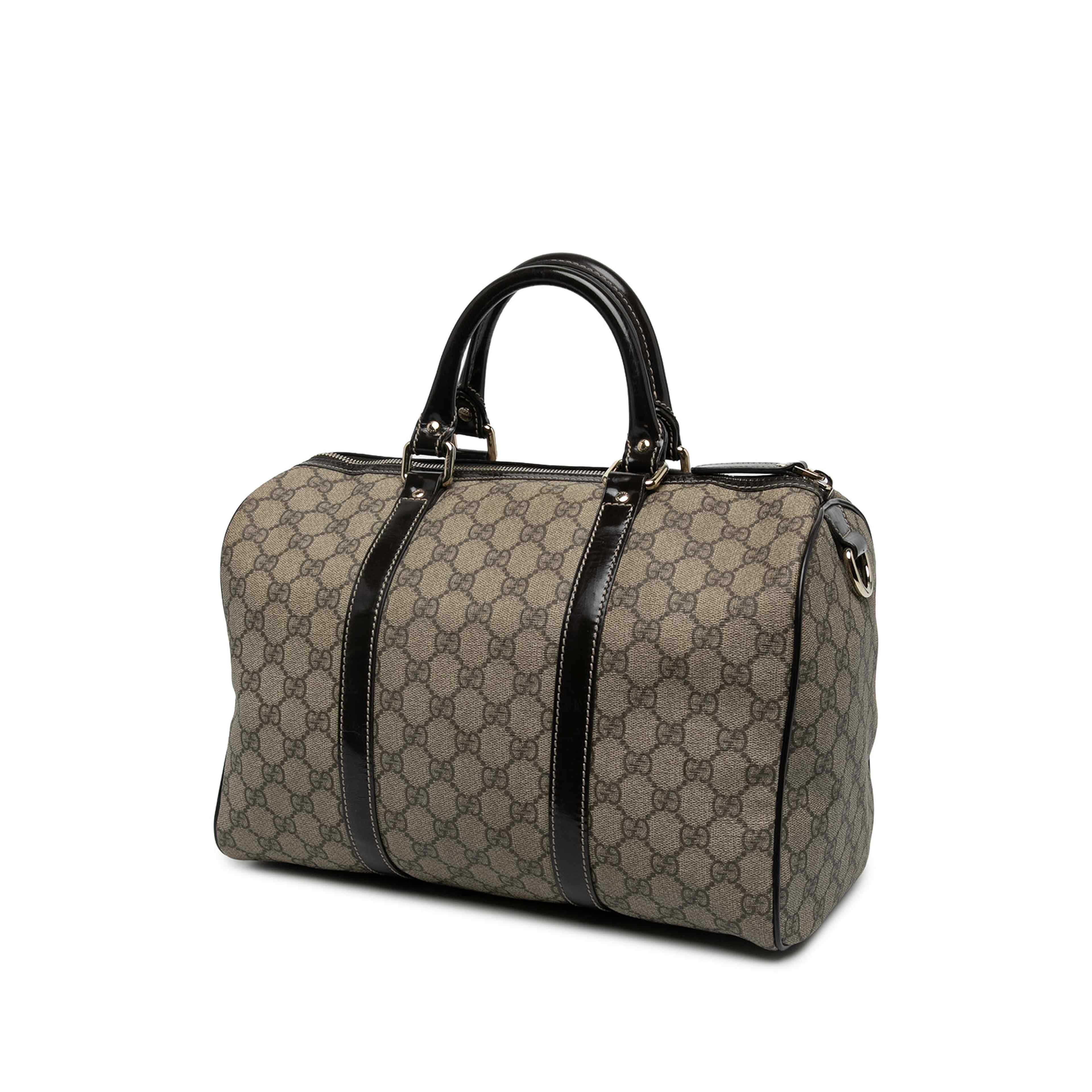 Gucci Medium Gg Supreme Joy Boston Bag, från Luxclusif, i färgen beige. Klicka för att öppna bilden i stort format