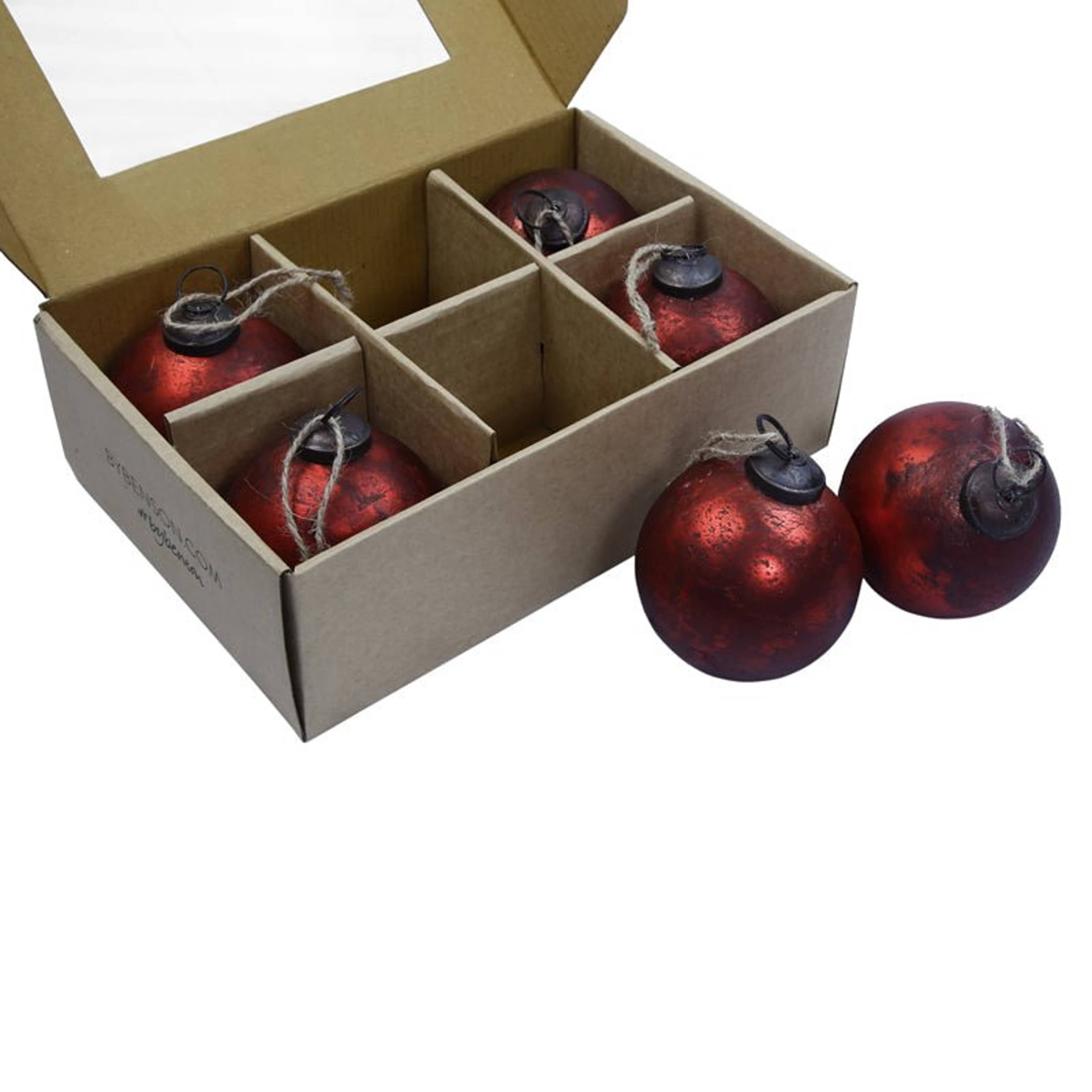 Julgranskulor Lux - 6-pack, från by Benson, i färgen red. Klicka för att öppna bilden i stort format