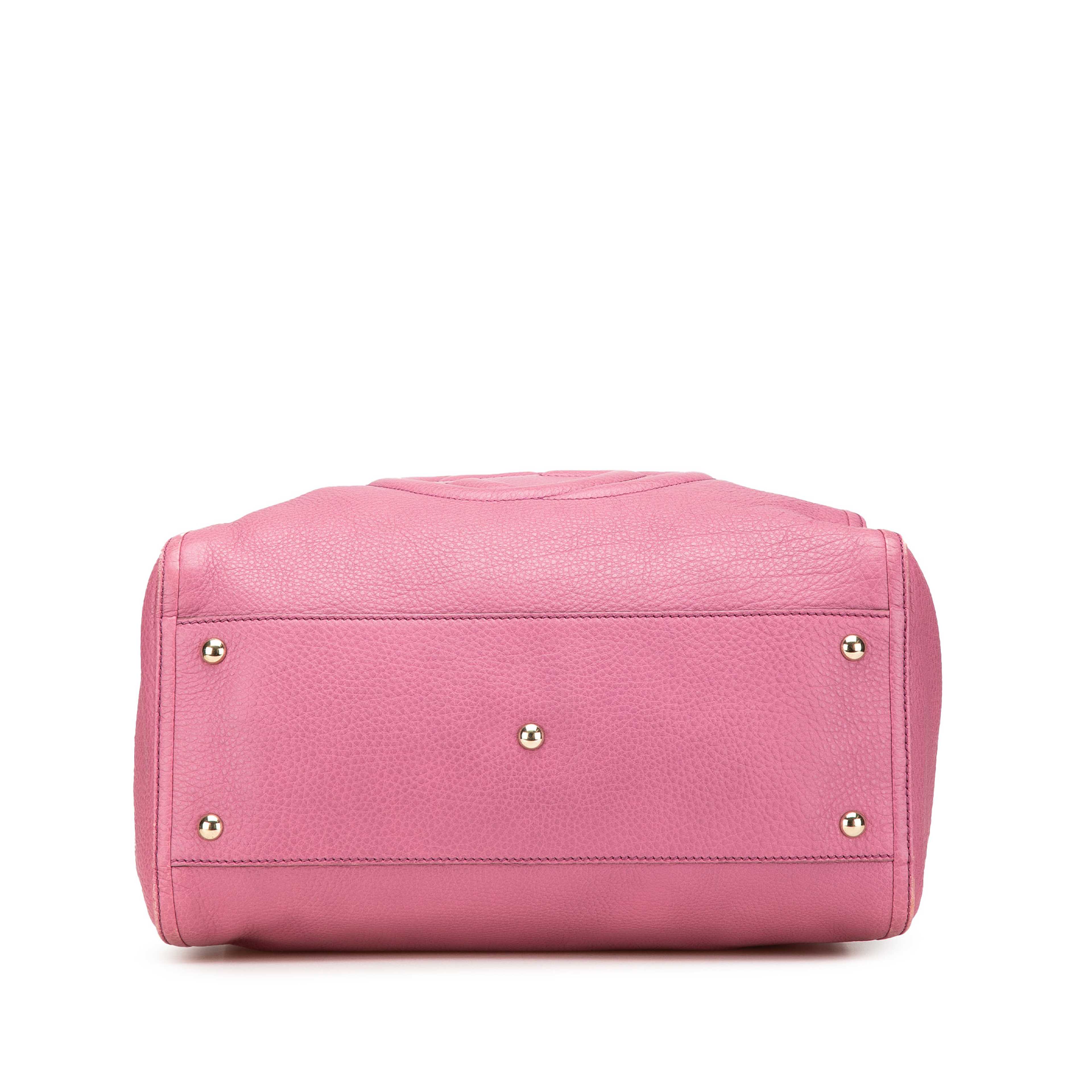 Gucci Medium Leather Soho Cellarius Tote, från Luxclusif, i färgen pink. Klicka för att öppna bilden i stort format