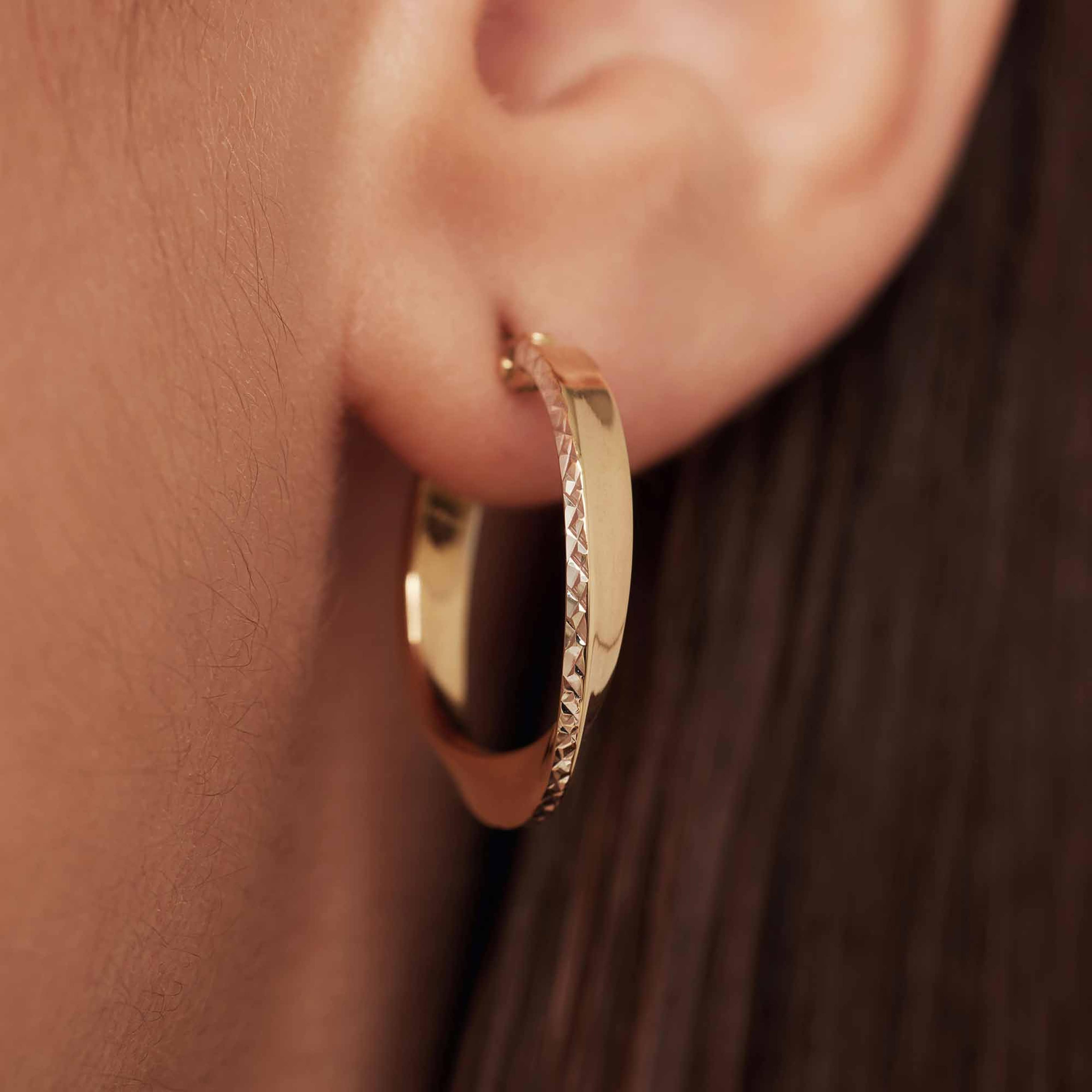 Rivoli 14 Karat Guld Creoler