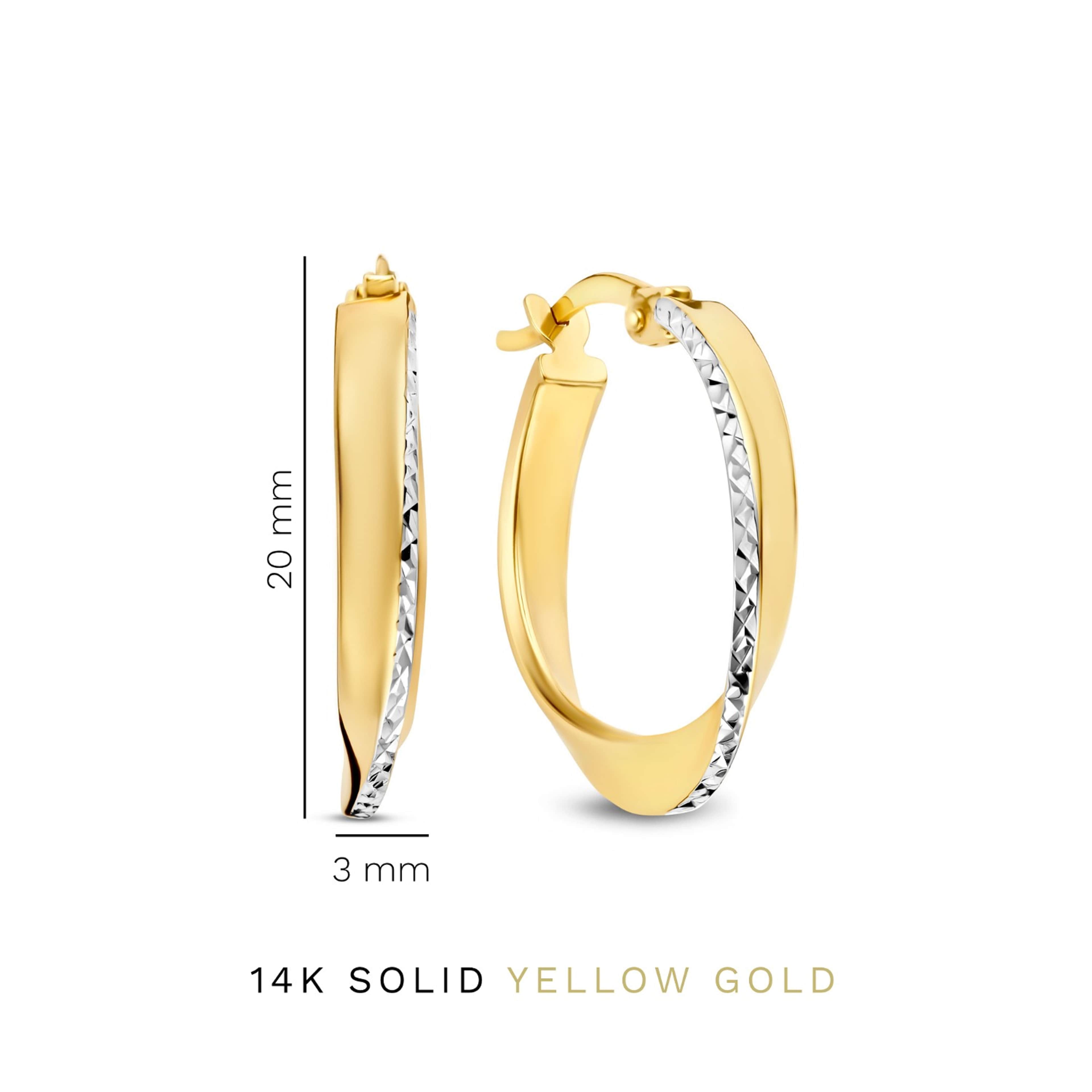 Rivoli 14 Karat Guld Creoler