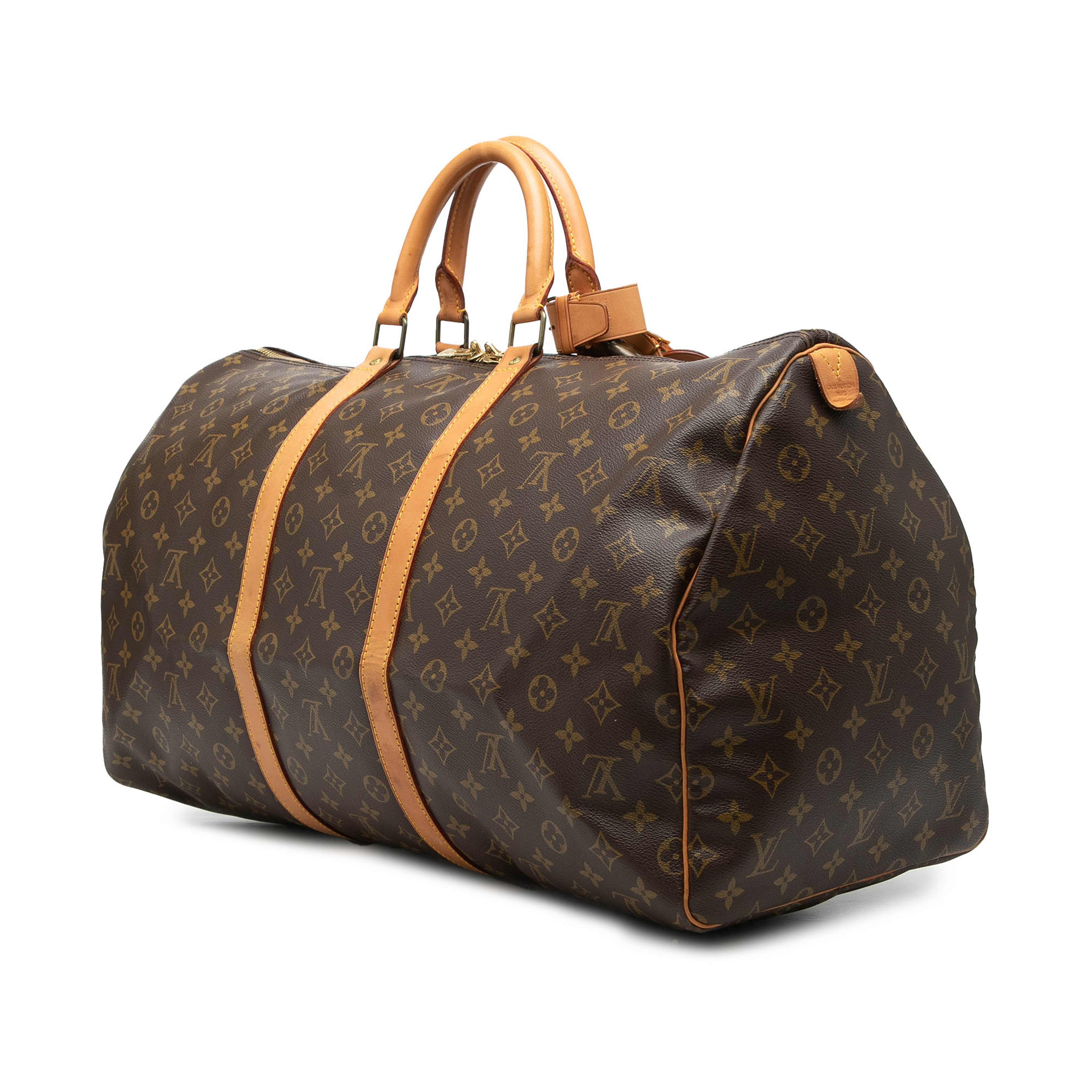 Louis Vuitton Monogram Keepall 55, från Luxclusif, i färgen brown. Klicka för att öppna bilden i stort format