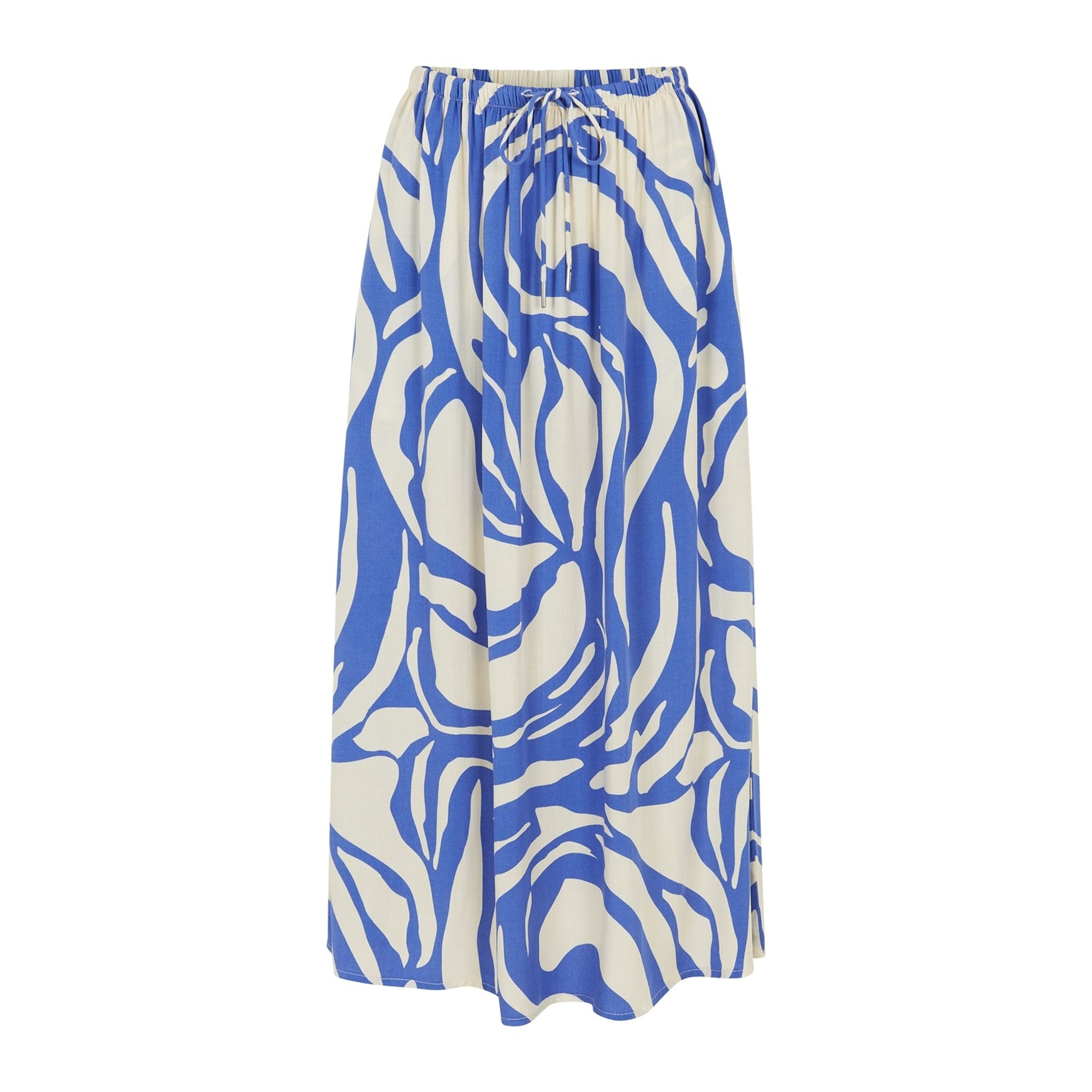 Srmio Midi Skirt - Two Tone Amparo Blue Print