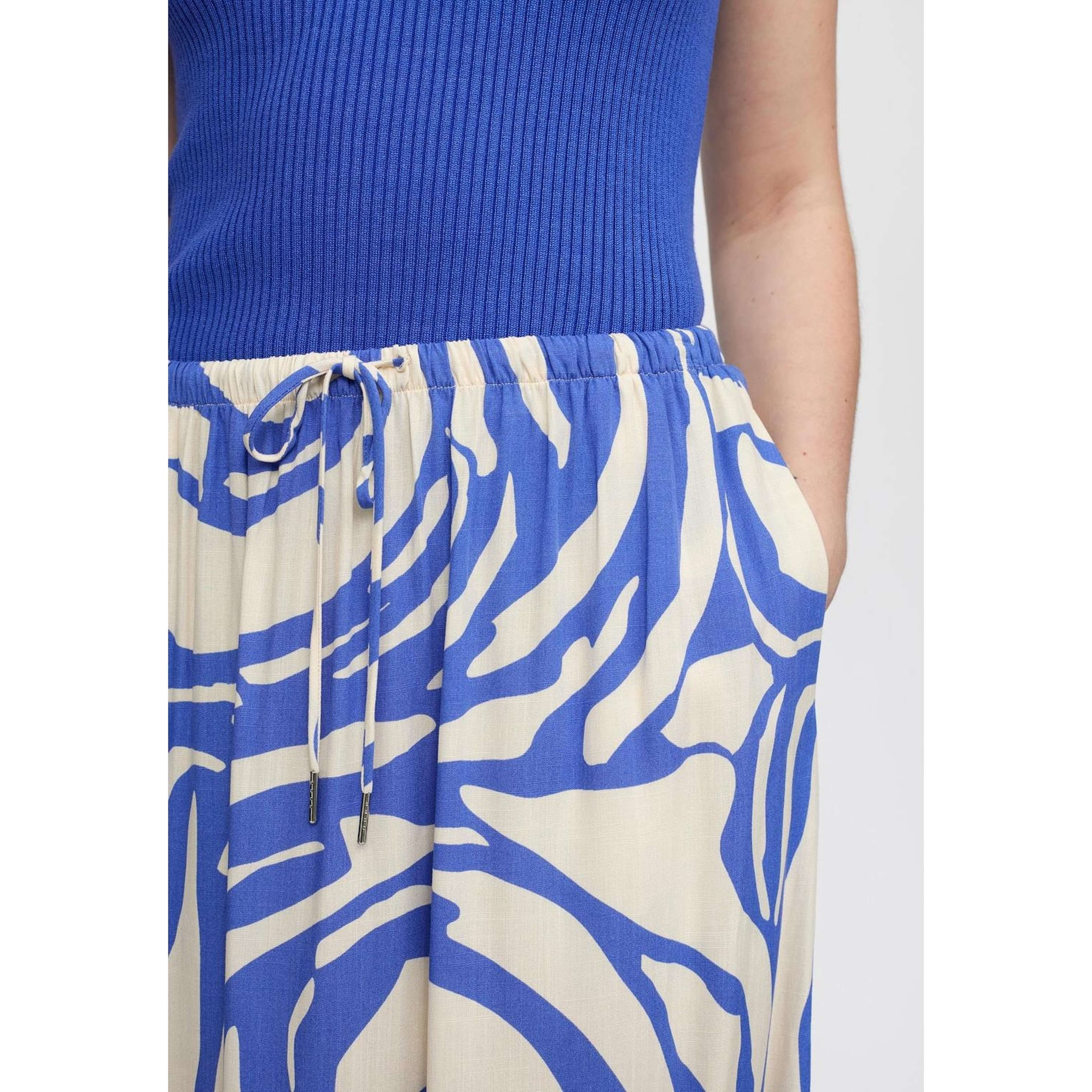 Srmio Midi Skirt - Two Tone Amparo Blue Print