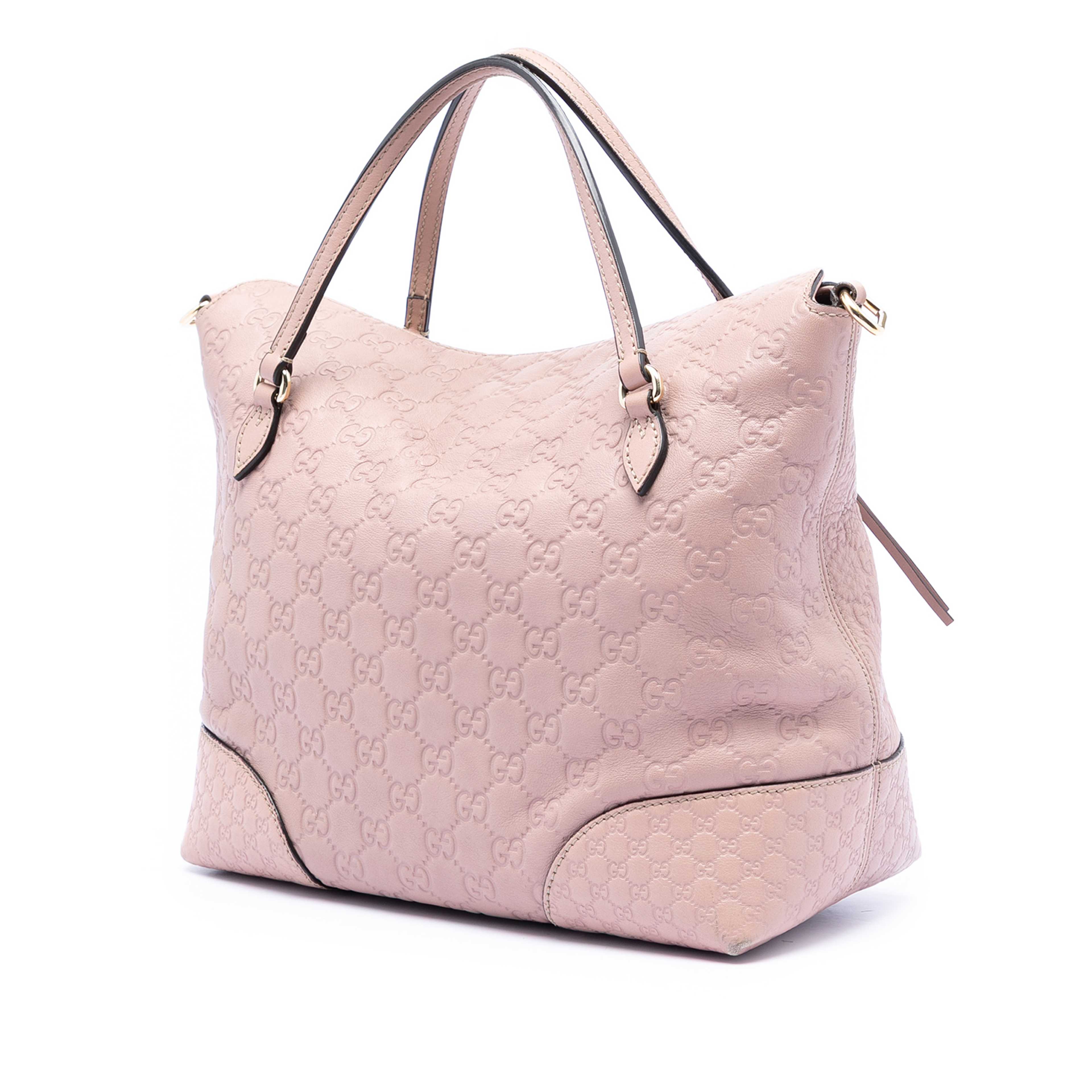 Gucci Medium Guccissima Bree Fold Over Tote, från Luxclusif, i färgen rosa. Klicka för att öppna bilden i stort format