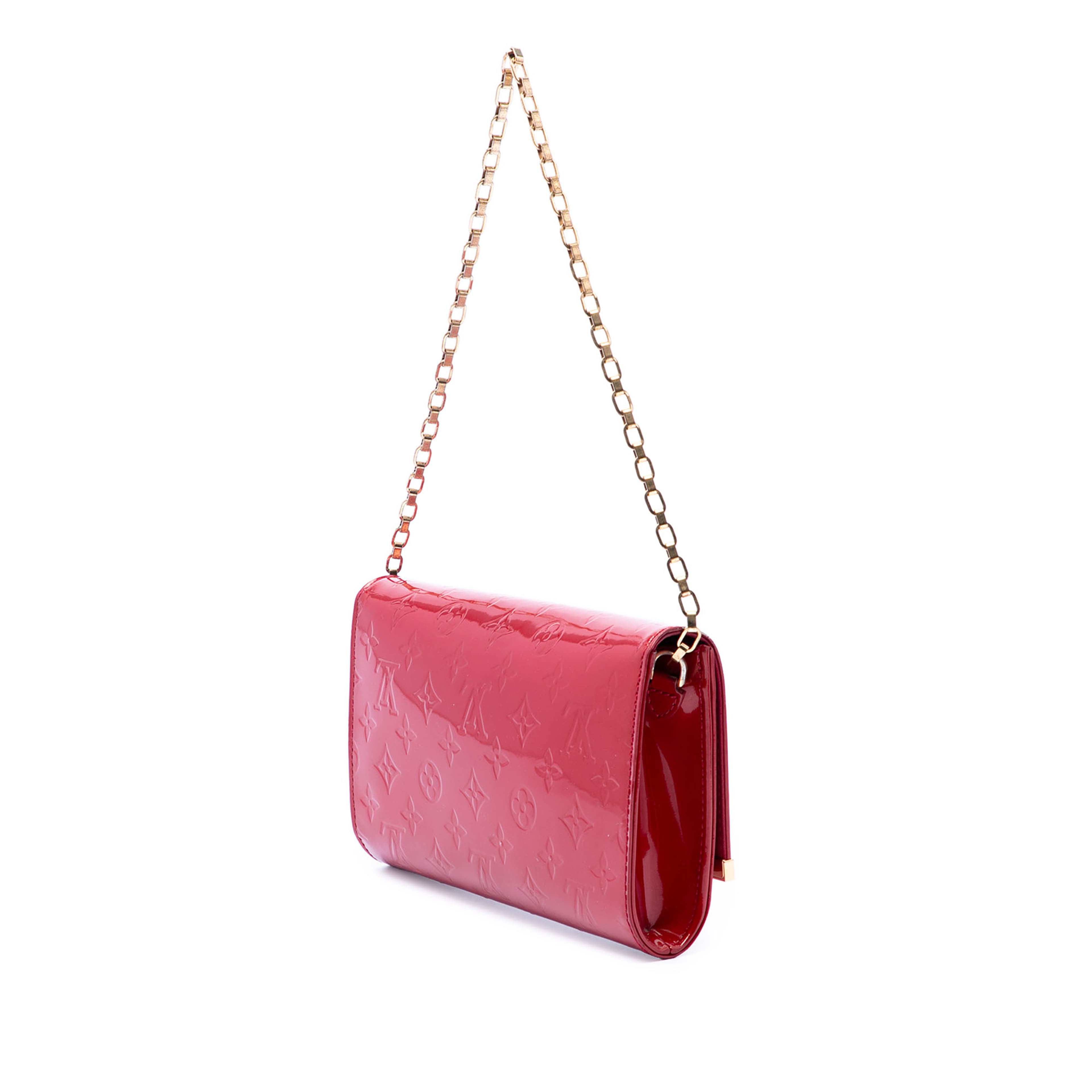 Louis Vuitton Monogram Vernis Ana, från Luxclusif, i färgen röd. Klicka för att öppna bilden i stort format