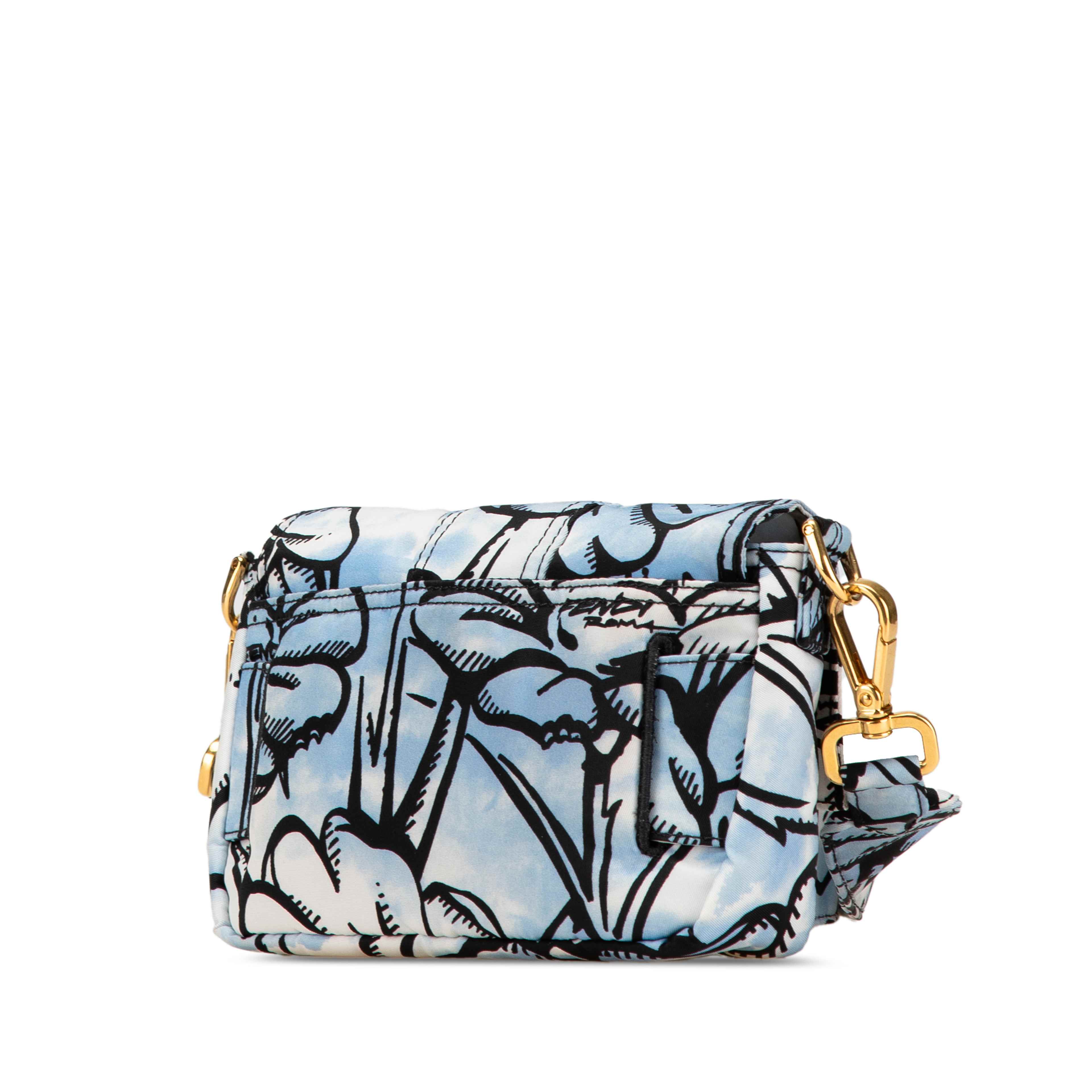 Fendi Joshua Vides Mini Nylon Convertible Baguette Crossbody