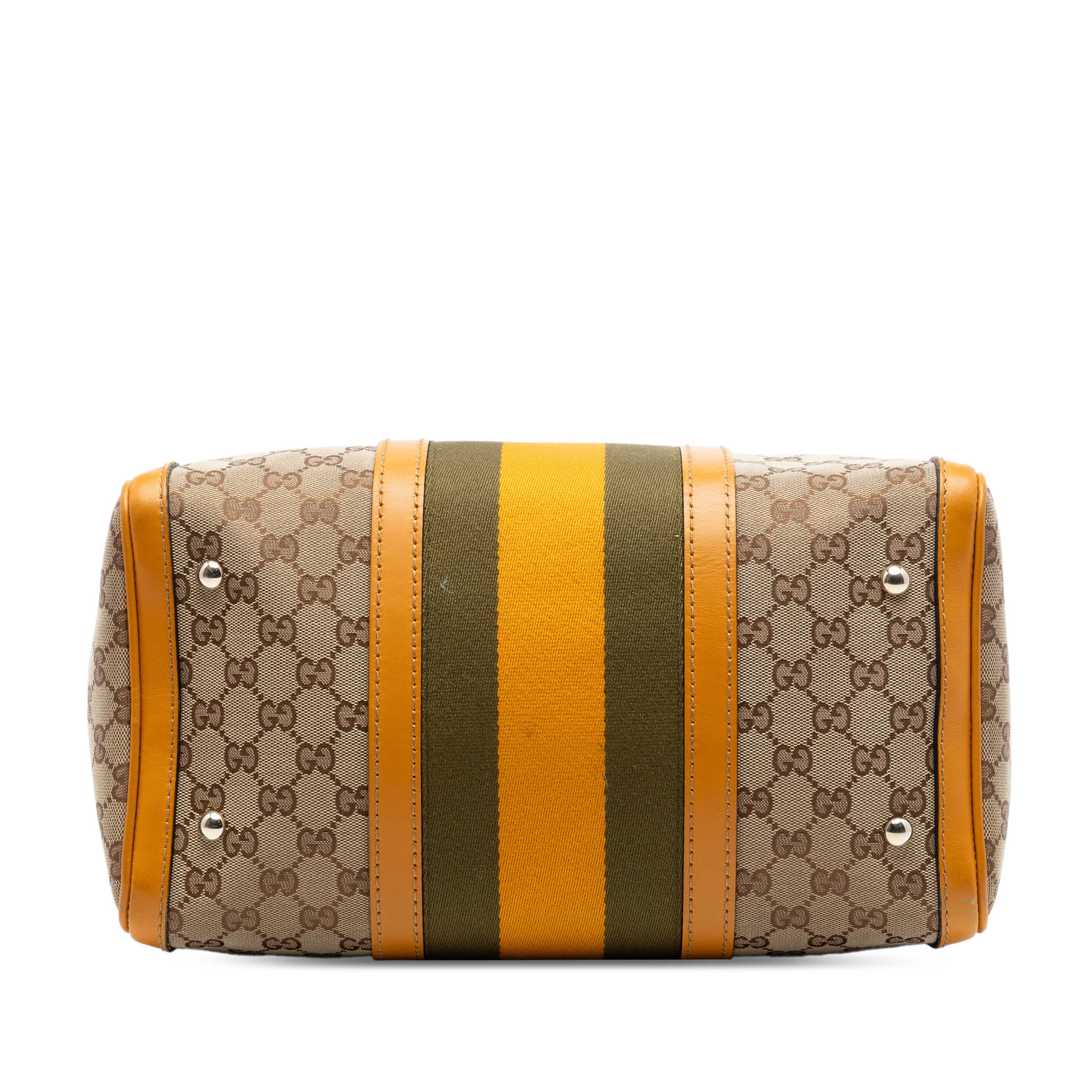 Gucci Medium Gg Canvas Web Joy Boston Bag, från Luxclusif, i färgen beige. Klicka för att öppna bilden i stort format