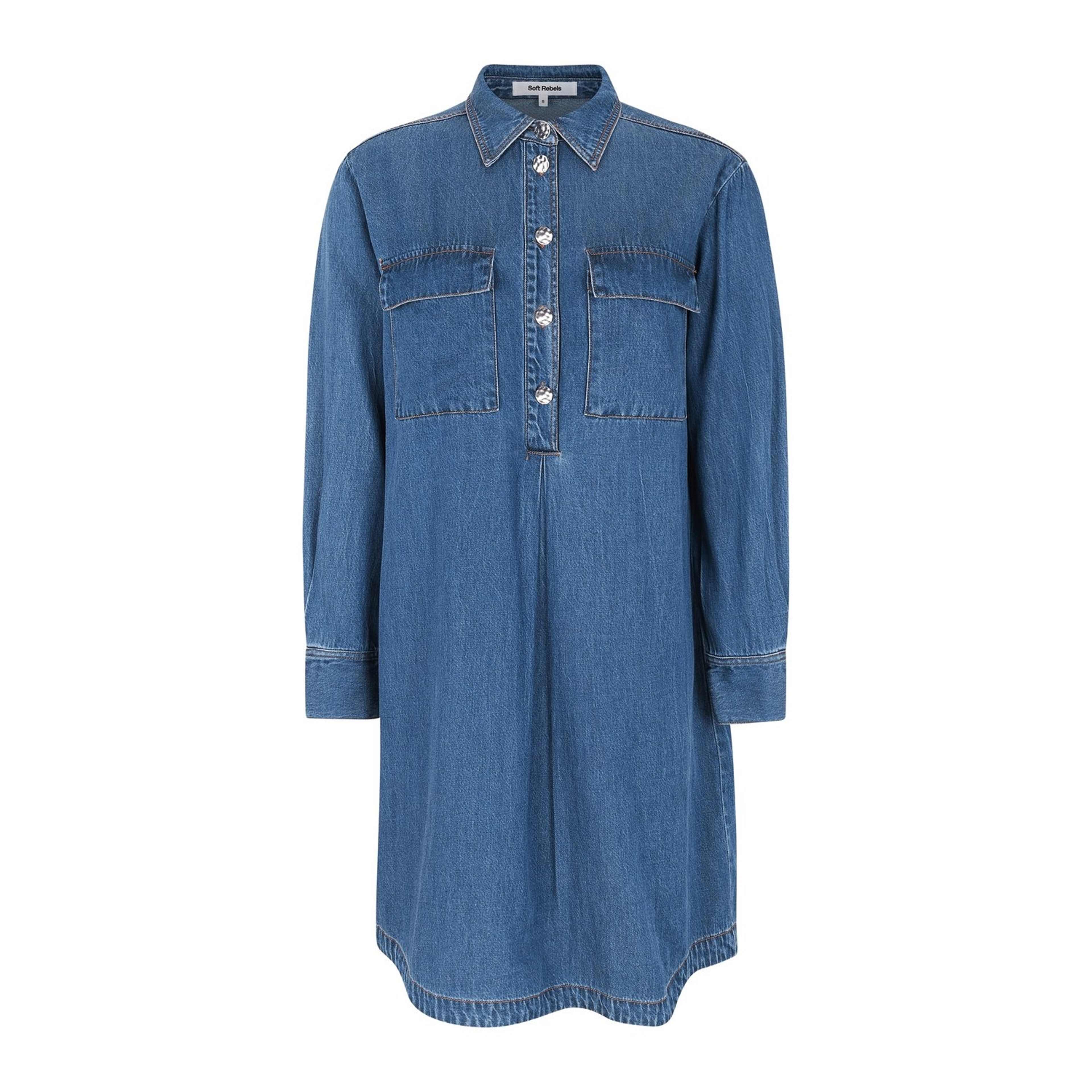 Srerin Dress - Medium Blue Denim Wash