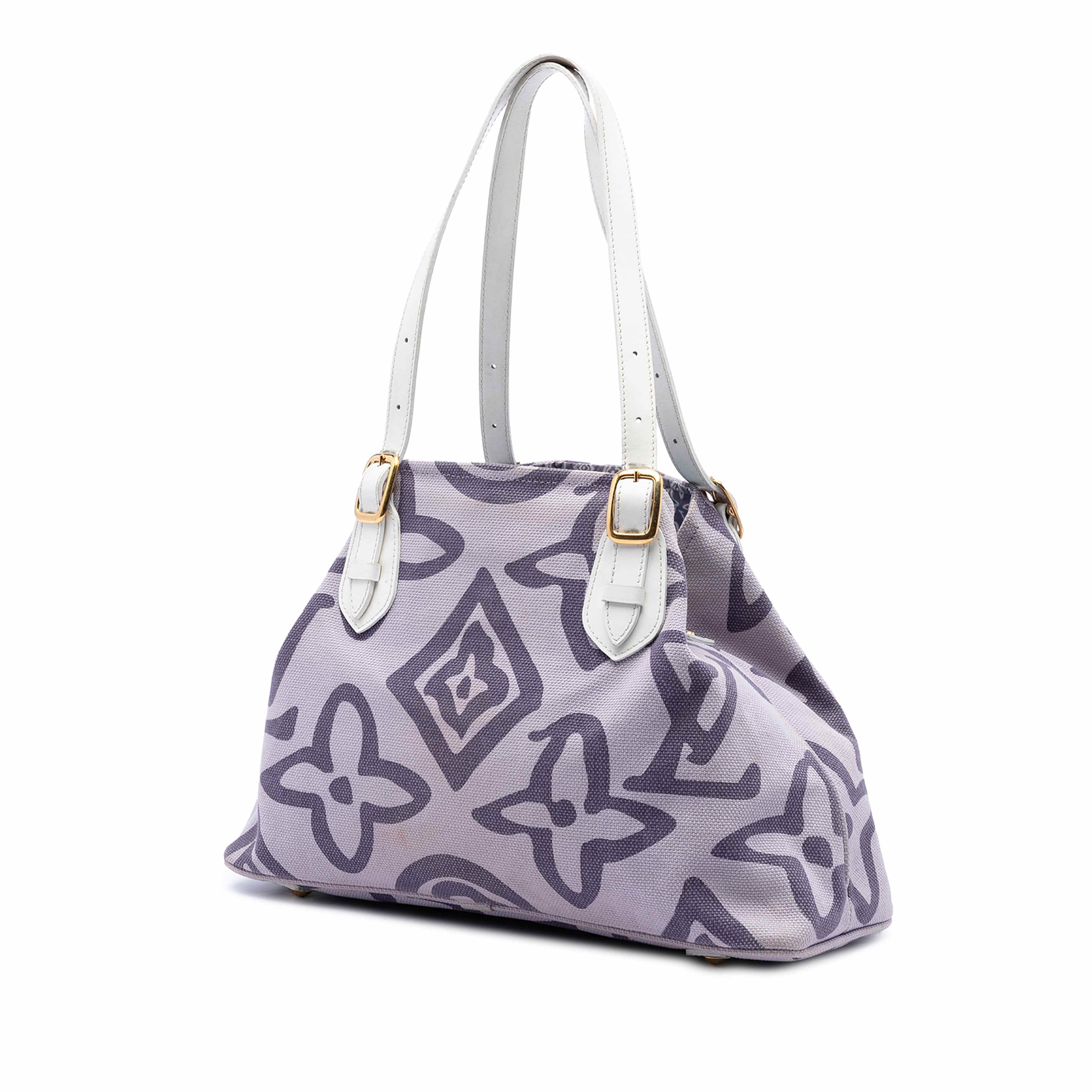 Louis Vuitton Monogram Tahitienne Cabas Pm, från Luxclusif, i färgen purpur. Klicka för att öppna bilden i stort format
