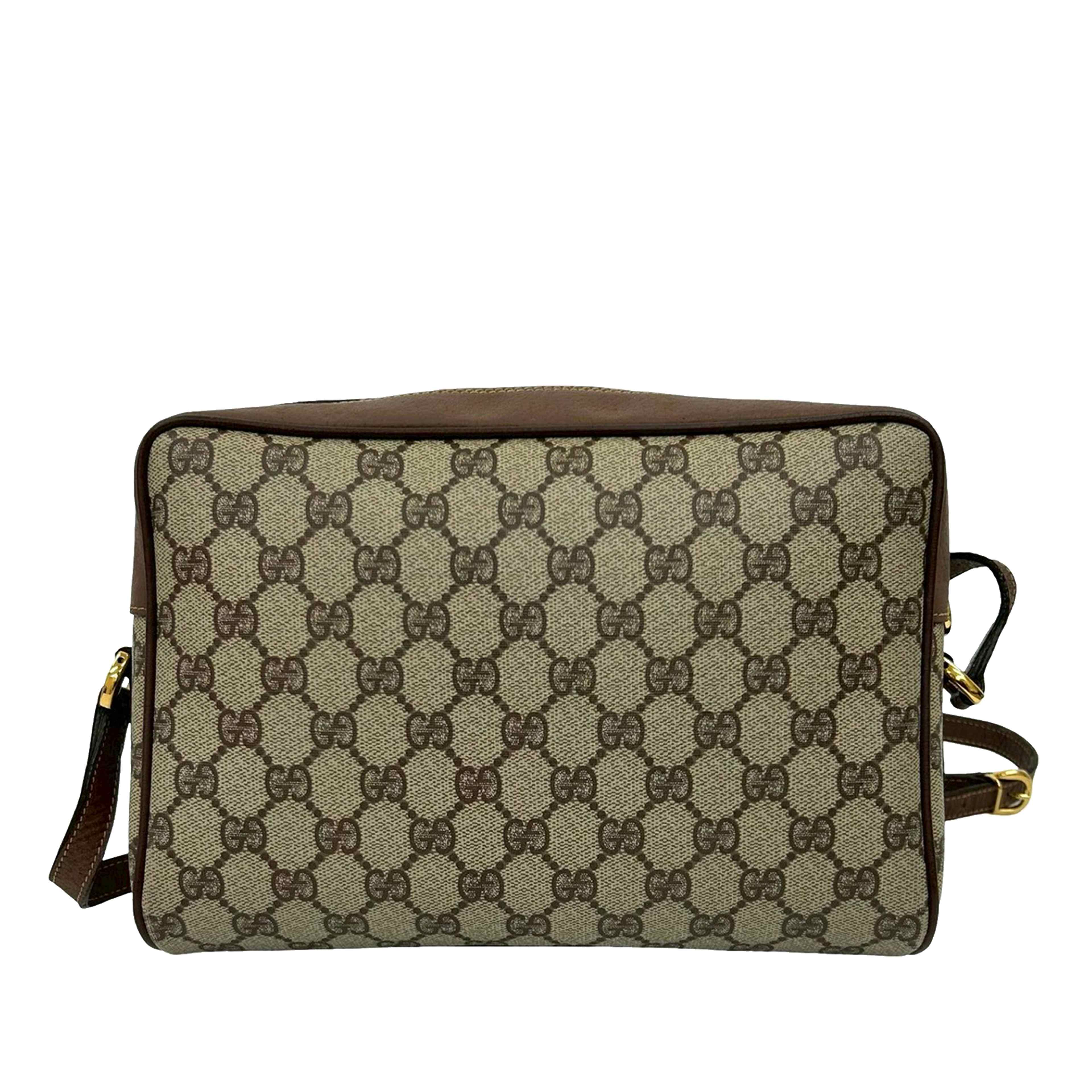 Gucci Gg Supreme Web Crossbody, från Luxclusif, i färgen beige. Klicka för att öppna bilden i stort format