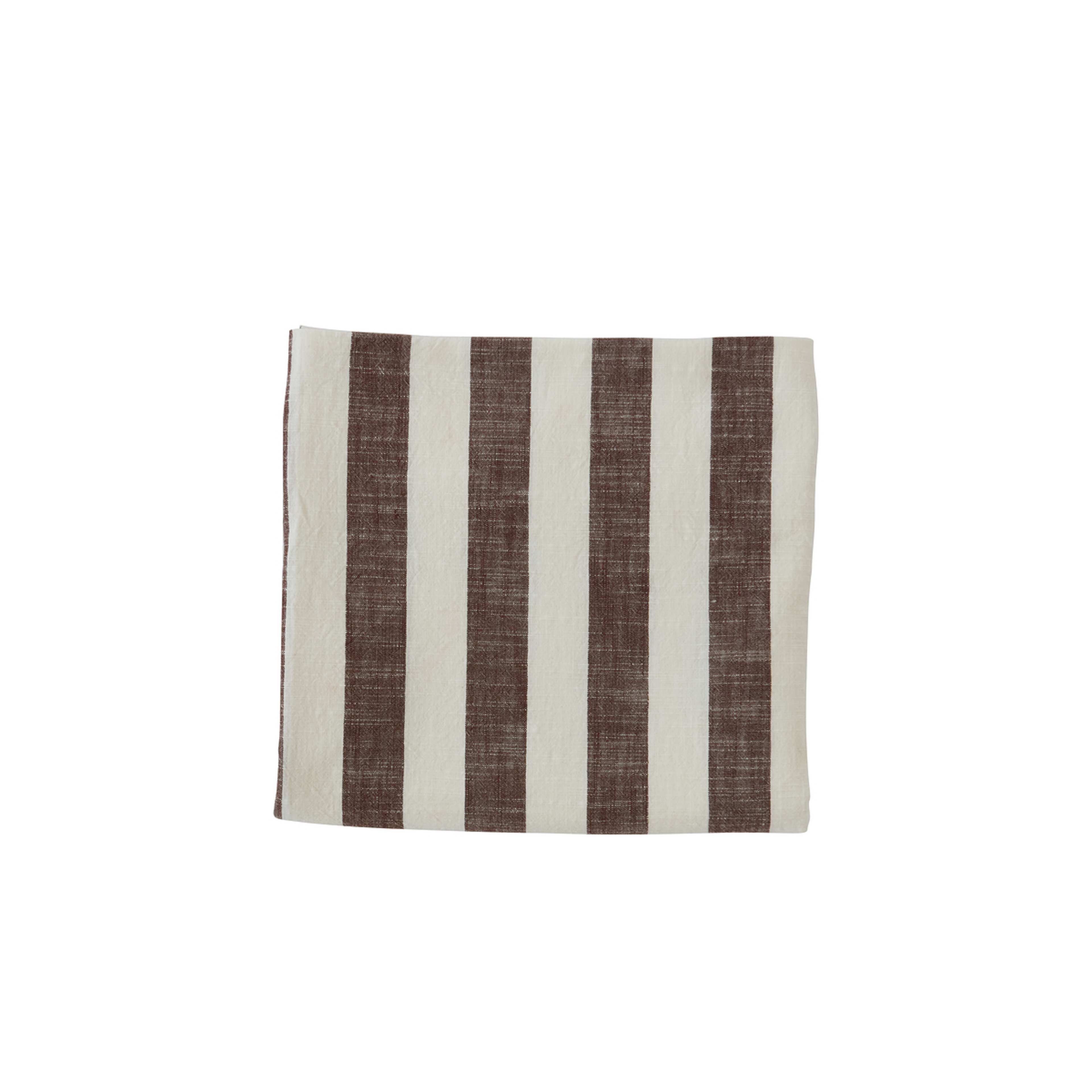 Striped Tablecloth - 260x140 Cm, från OYOY Living, i färgen choko. Klicka för att öppna bilden i stort format