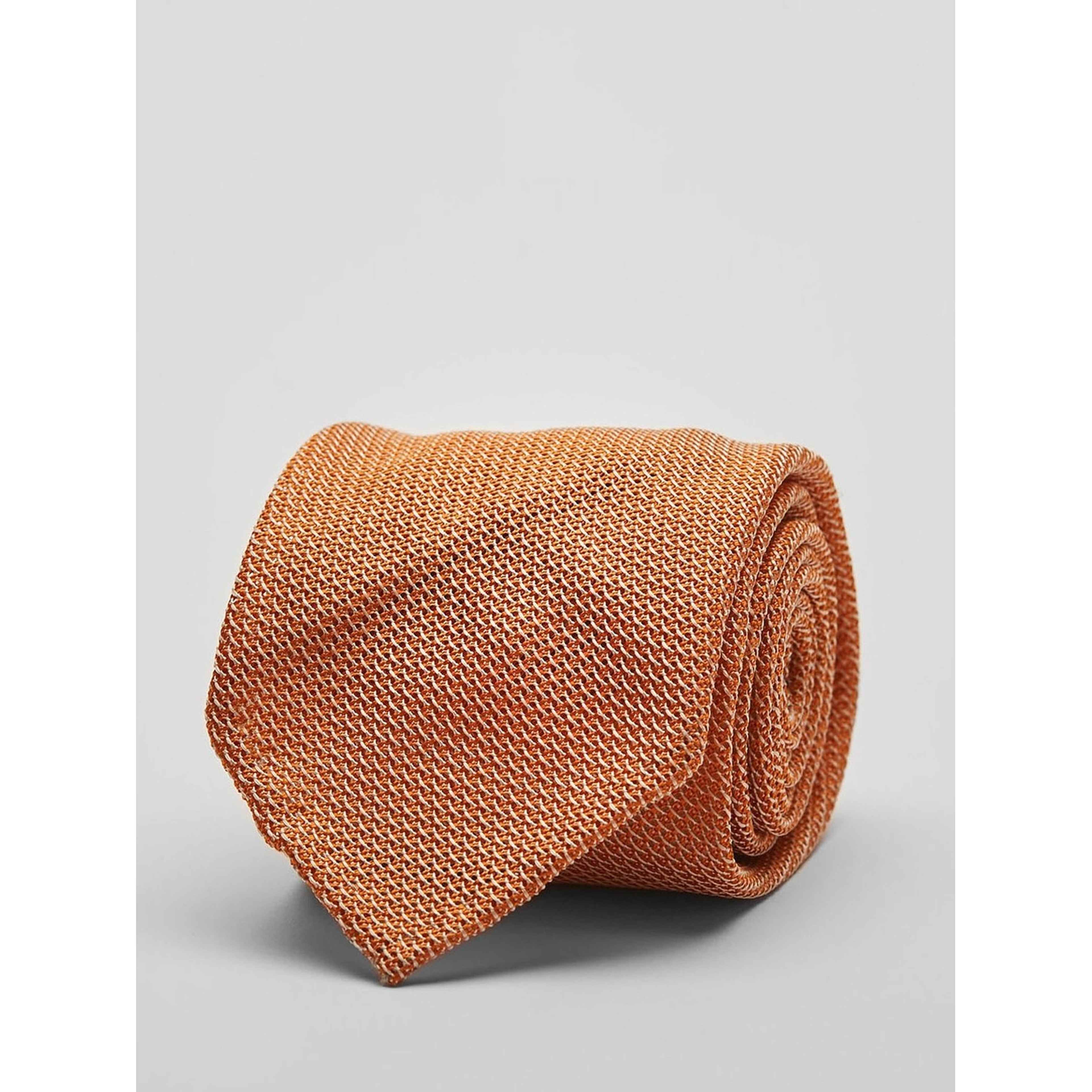 Grenadine Tie, från John Henric, i färgen orange. Klicka för att öppna bilden i stort format