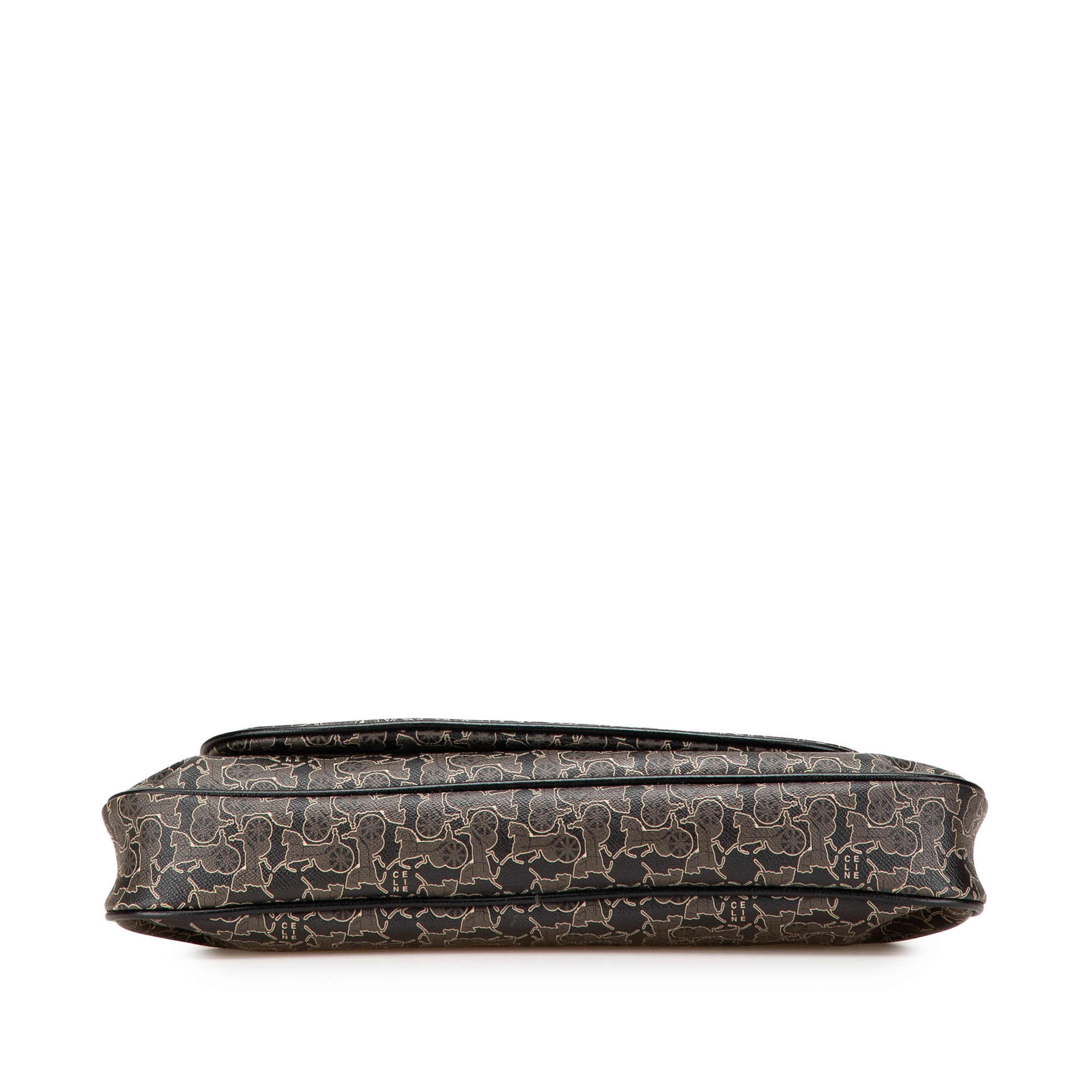 Celine Horse Carriage Coated Canvas Shoulder Bag