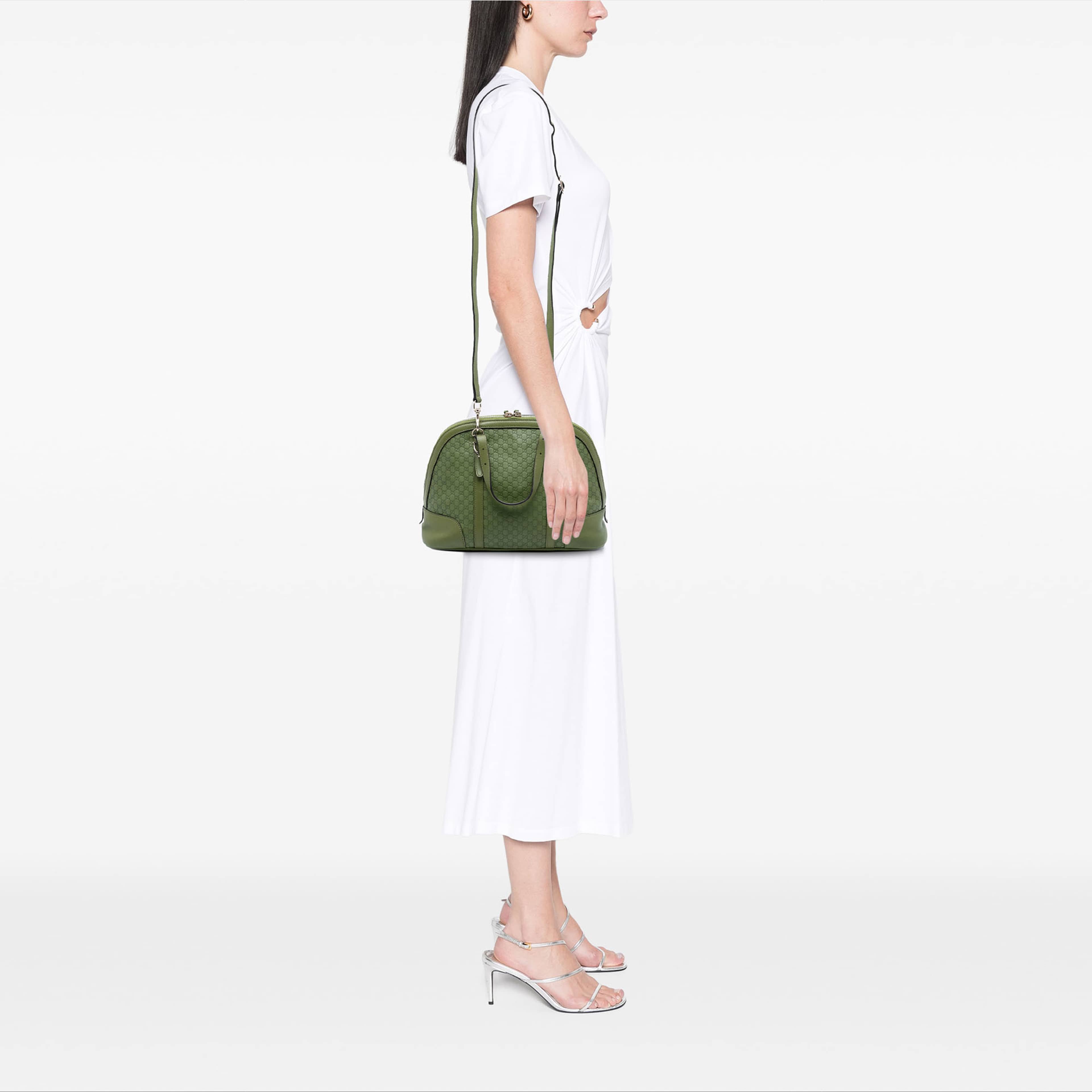 Gucci Small Microguccissima Nice Dome Satchel, från Luxclusif, i färgen grön. Klicka för att öppna bilden i stort format
