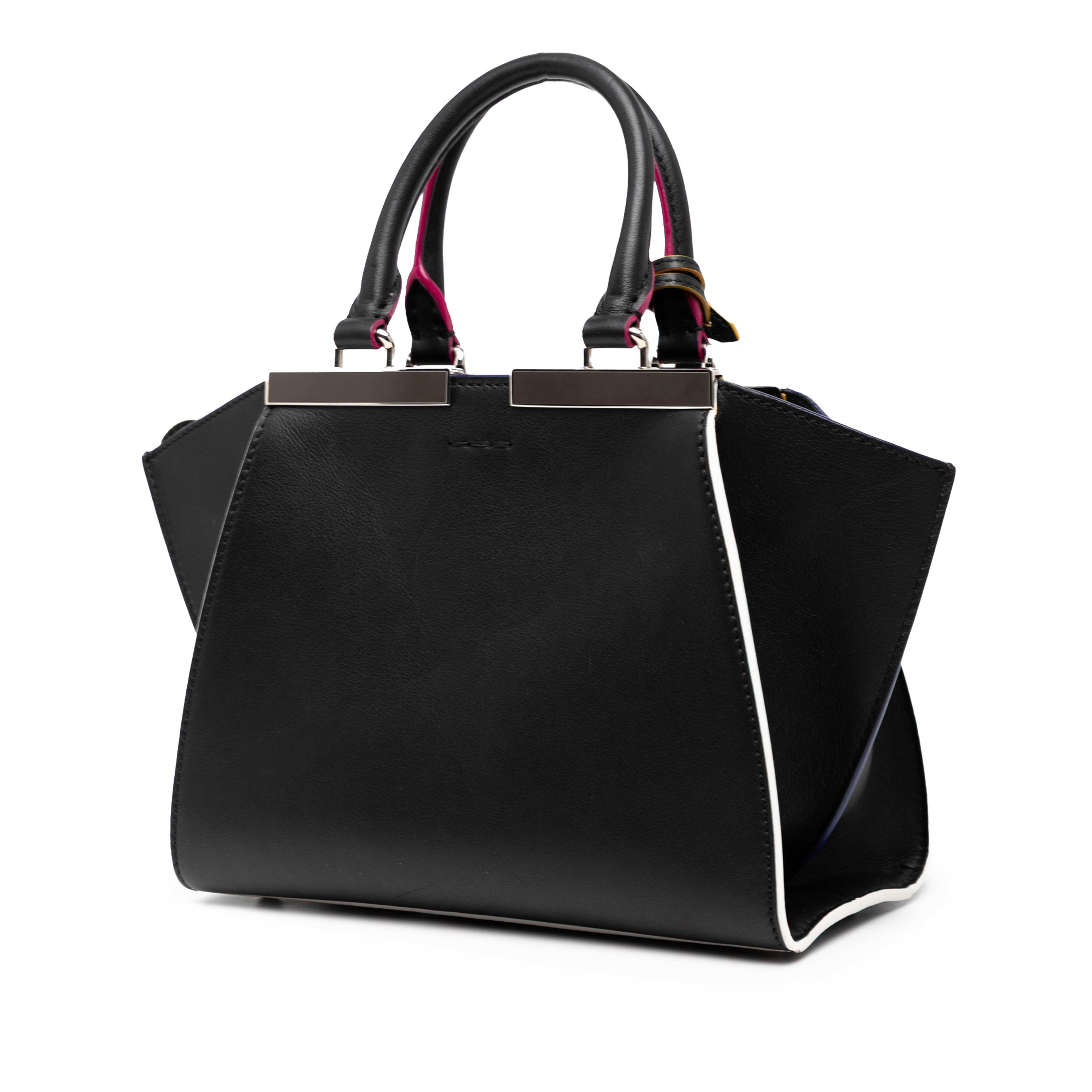 Fendi Mini Calfskin 3jours Satchel, från Luxclusif, i färgen black. Klicka för att öppna bilden i stort format