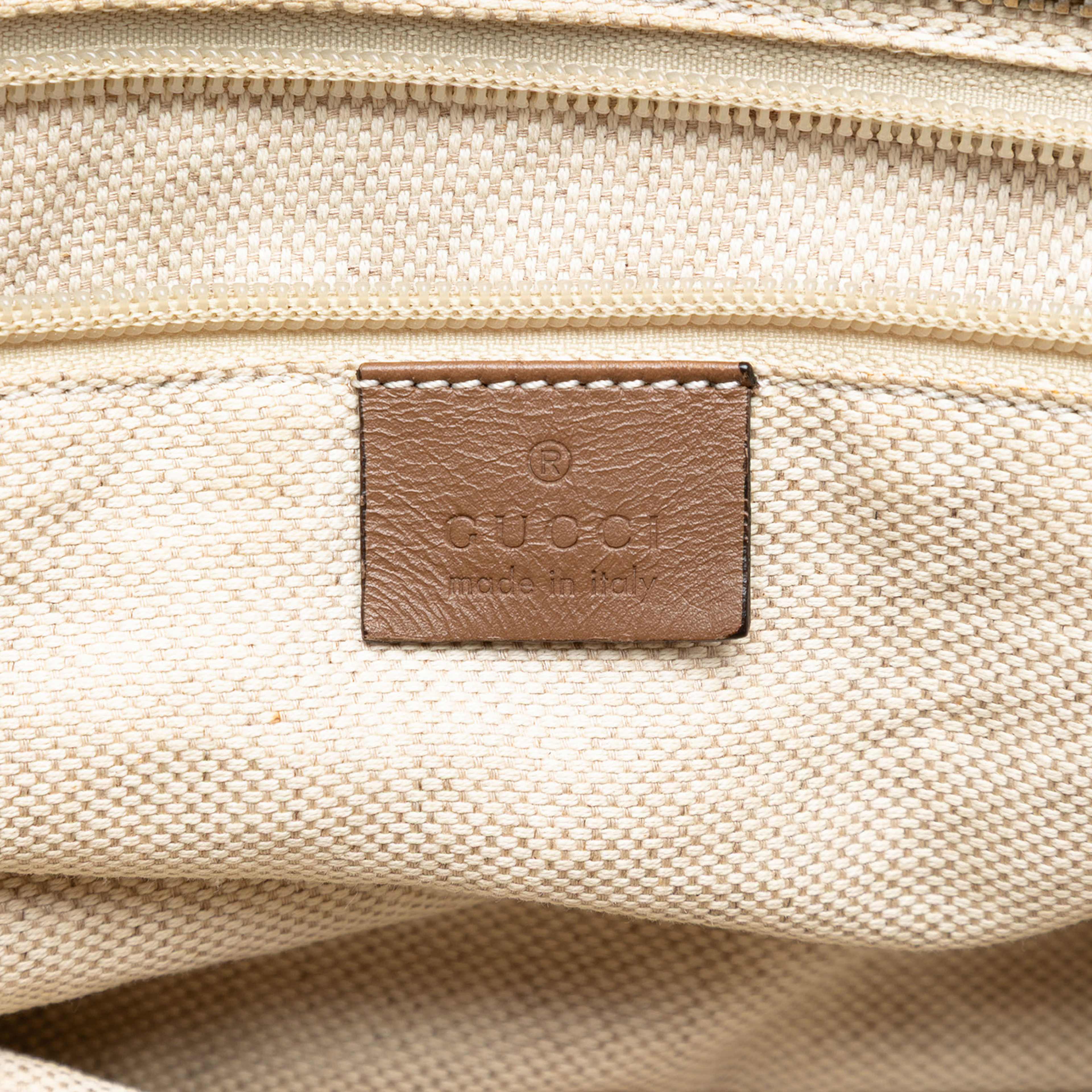 Gucci Gg Canvas Web Tote, från Luxclusif, i färgen orange. Klicka för att öppna bilden i stort format