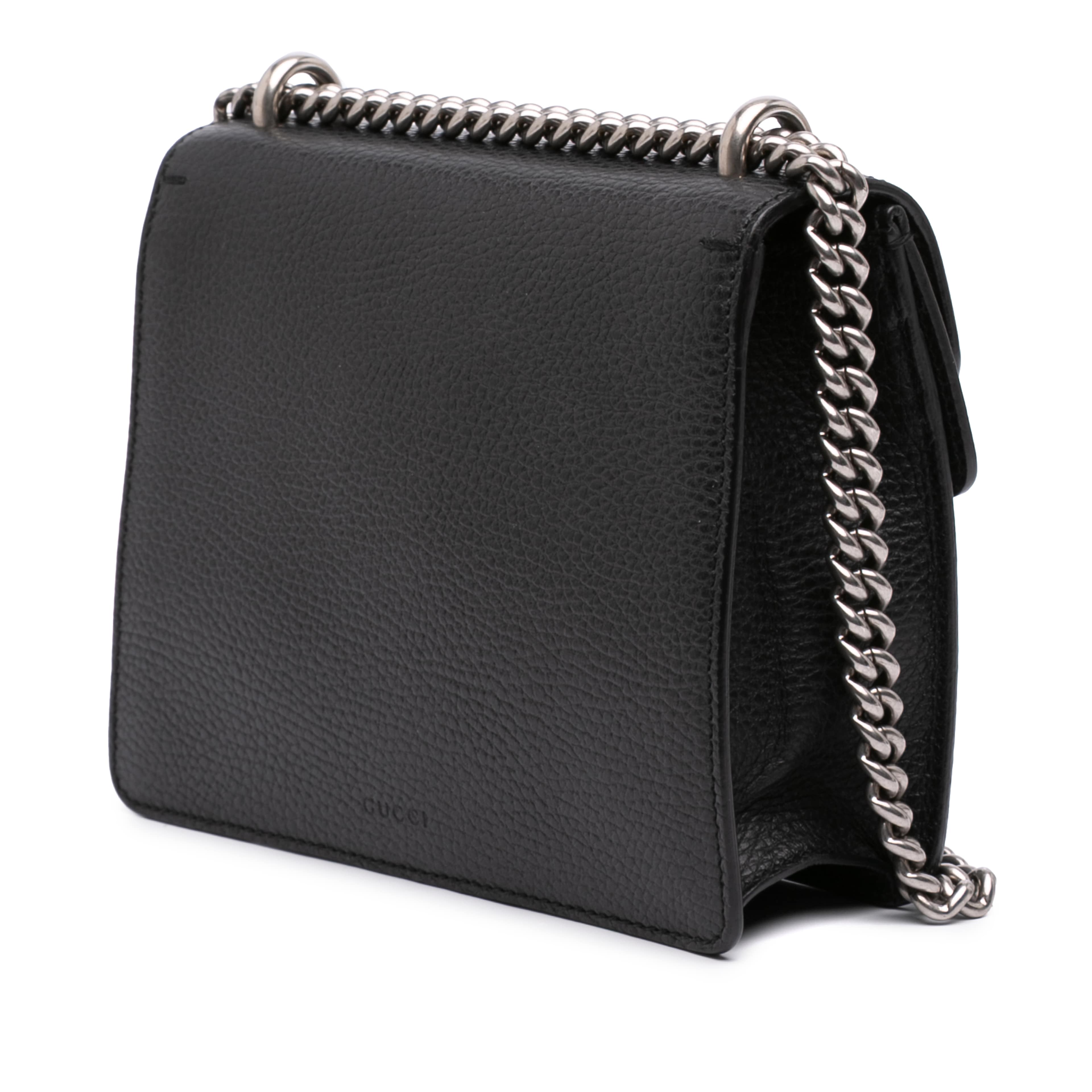 Gucci Small Calfskin Dionysus  Crossbody, från Luxclusif, i färgen svart. Klicka för att öppna bilden i stort format