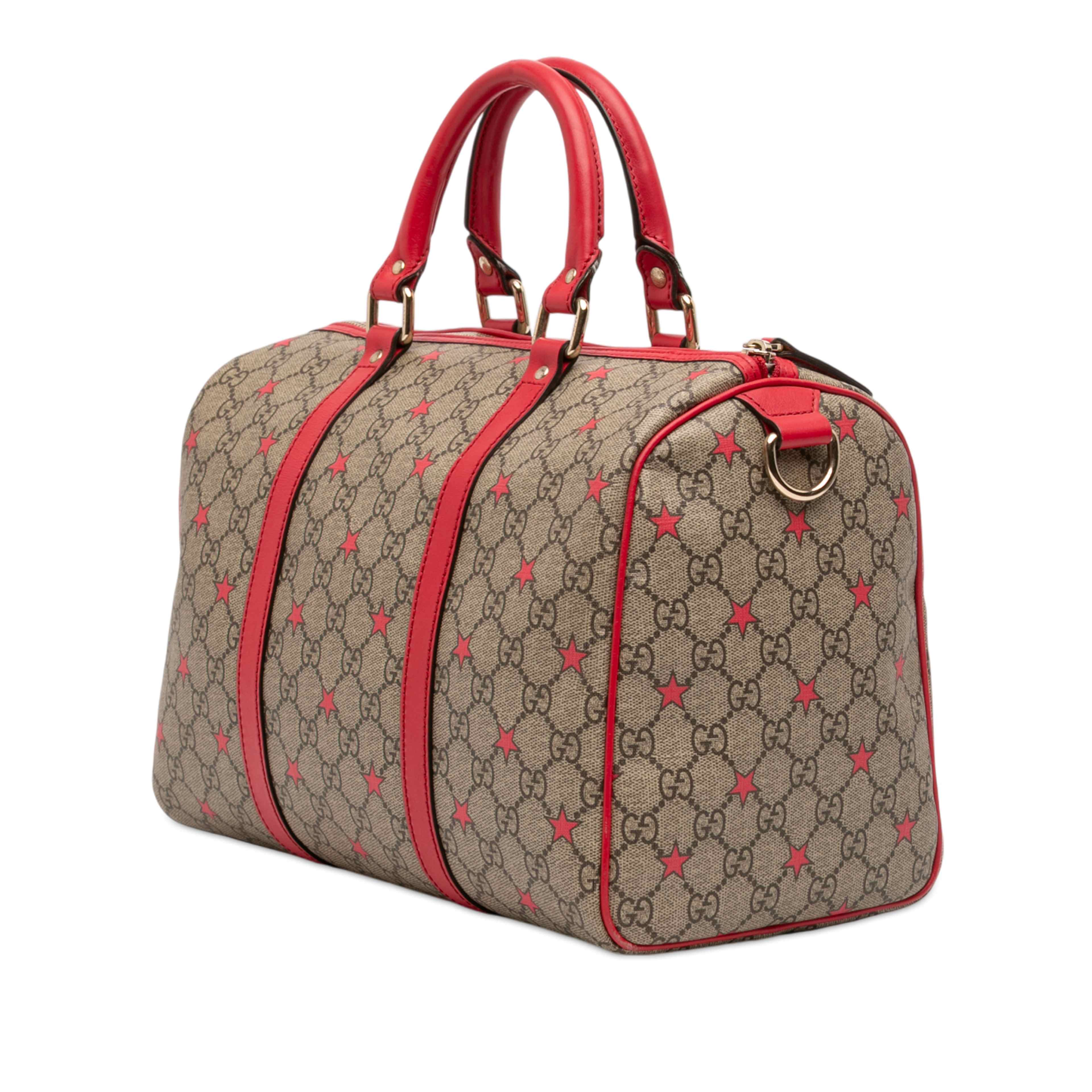 Gucci Medium Gg Supreme Stars Joy Boston Bag, från Luxclusif, i färgen beige. Klicka för att öppna bilden i stort format