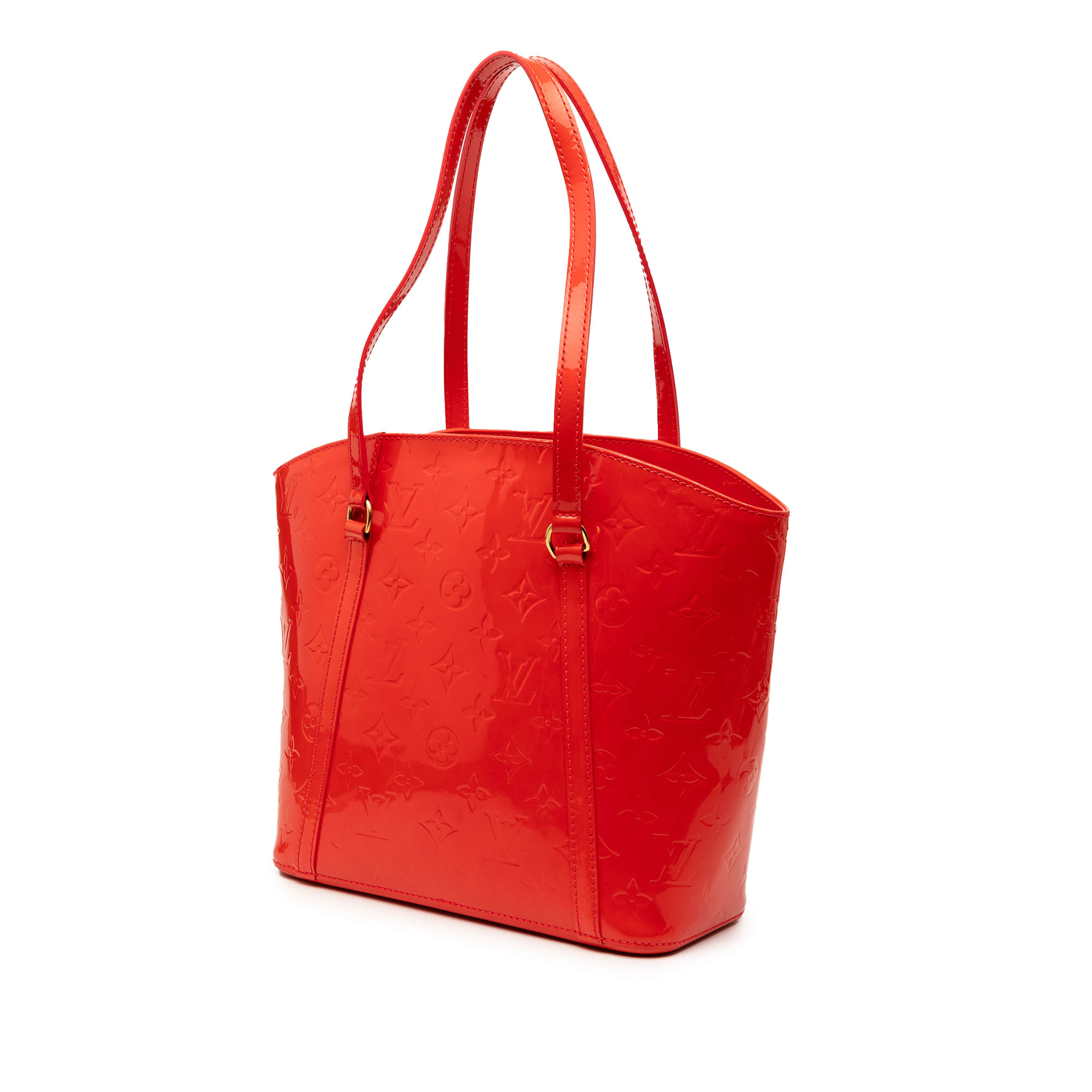 Louis Vuitton Monogram Vernis Avalon Mm, från Luxclusif, i färgen red. Klicka för att öppna bilden i stort format