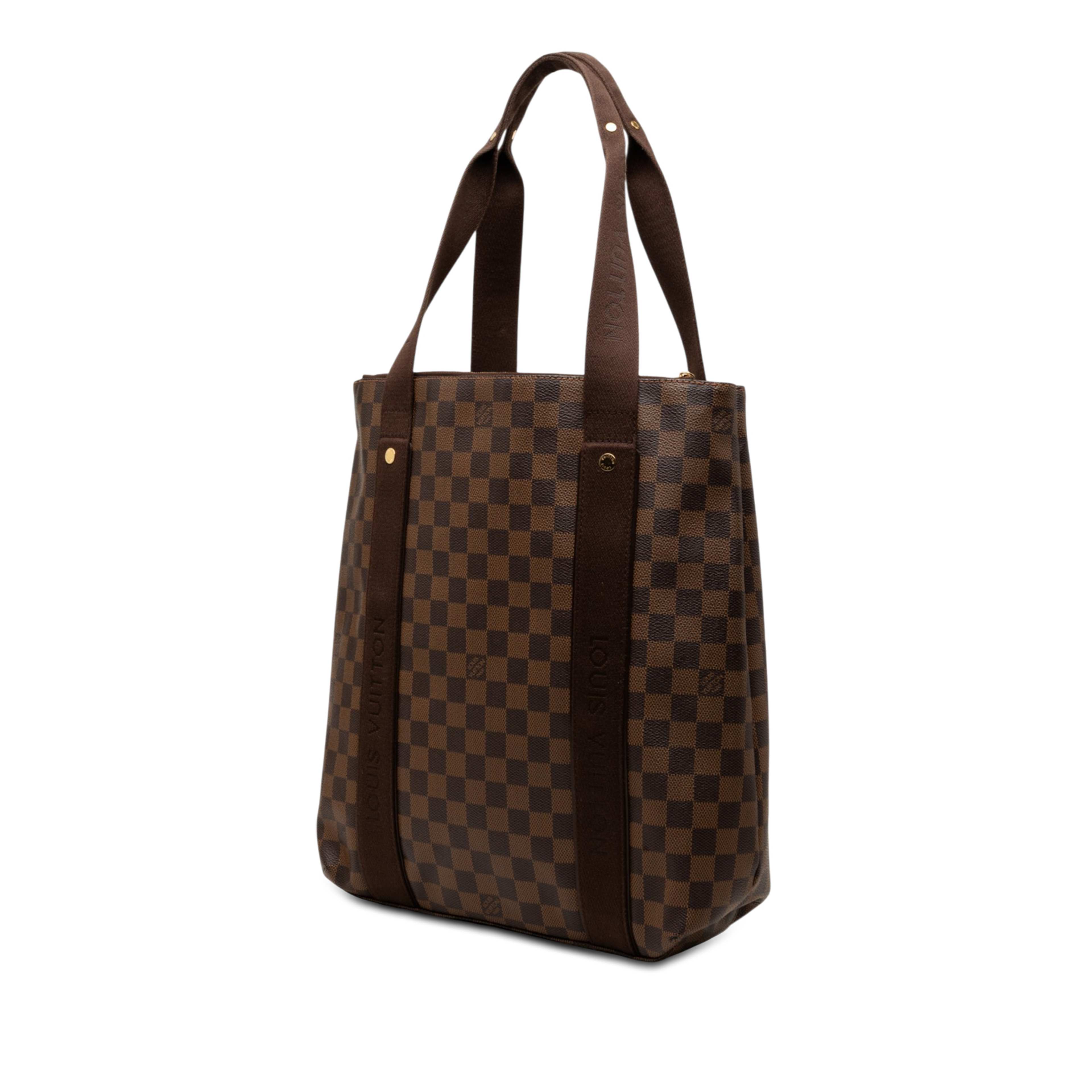 Louis Vuitton Damier Ebene Cabas Beaubourg, från Luxclusif, i färgen brun. Klicka för att öppna bilden i stort format