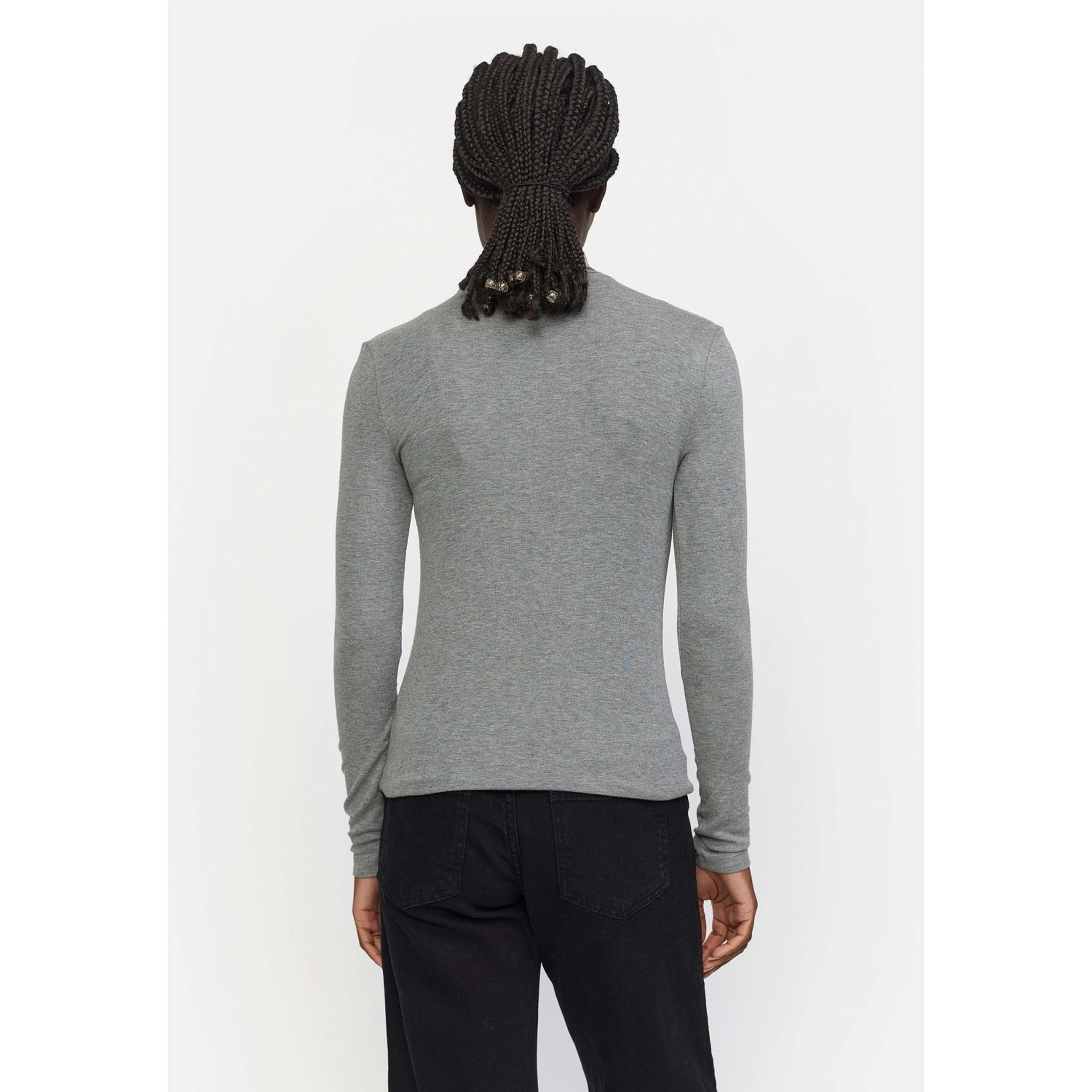 Srroman Roll Neck - Medium Grey Melange