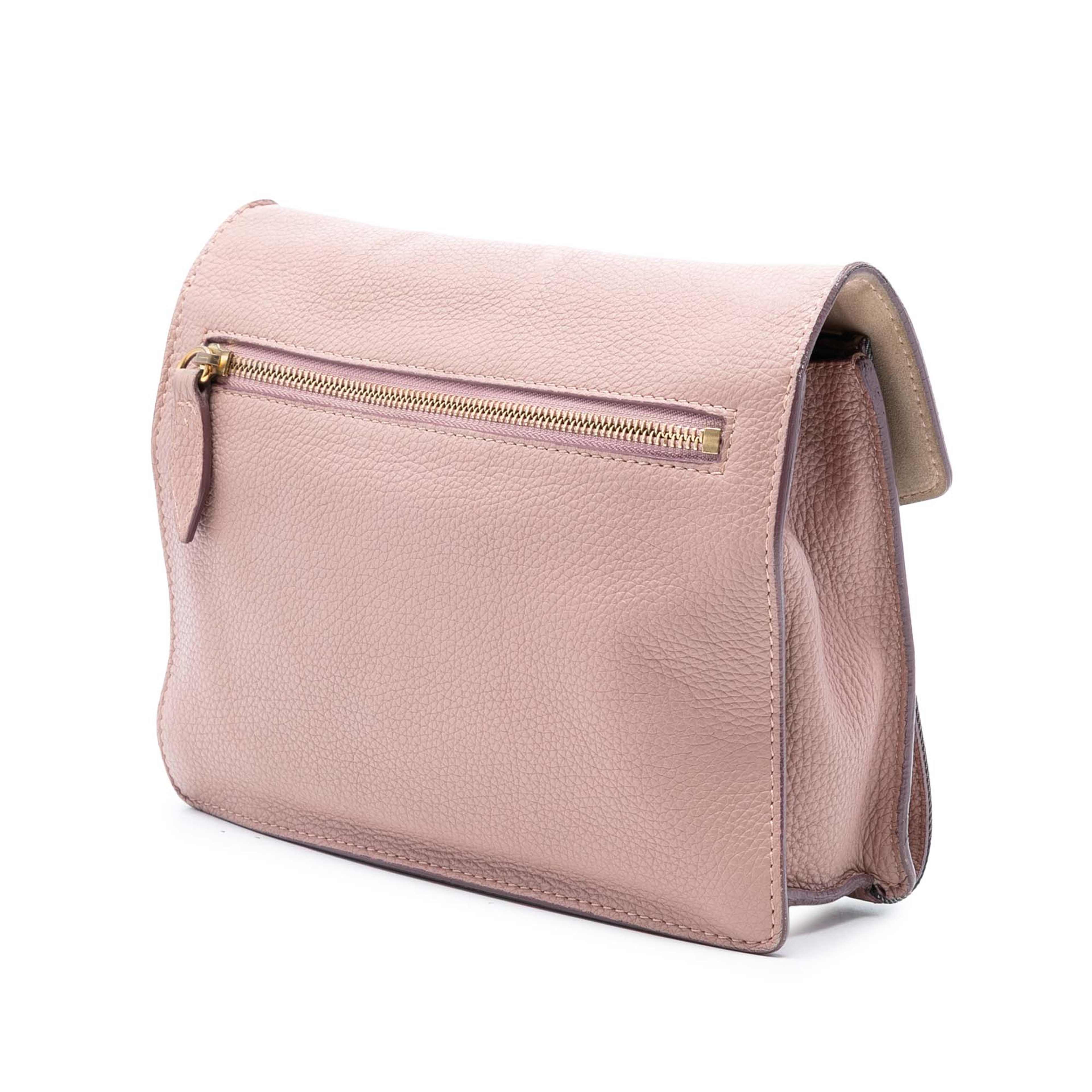 Burberry Small Leather And House Check Canvas Derby Macken Crossbody, från Luxclusif, i färgen pink. Klicka för att öppna bilden i stort format