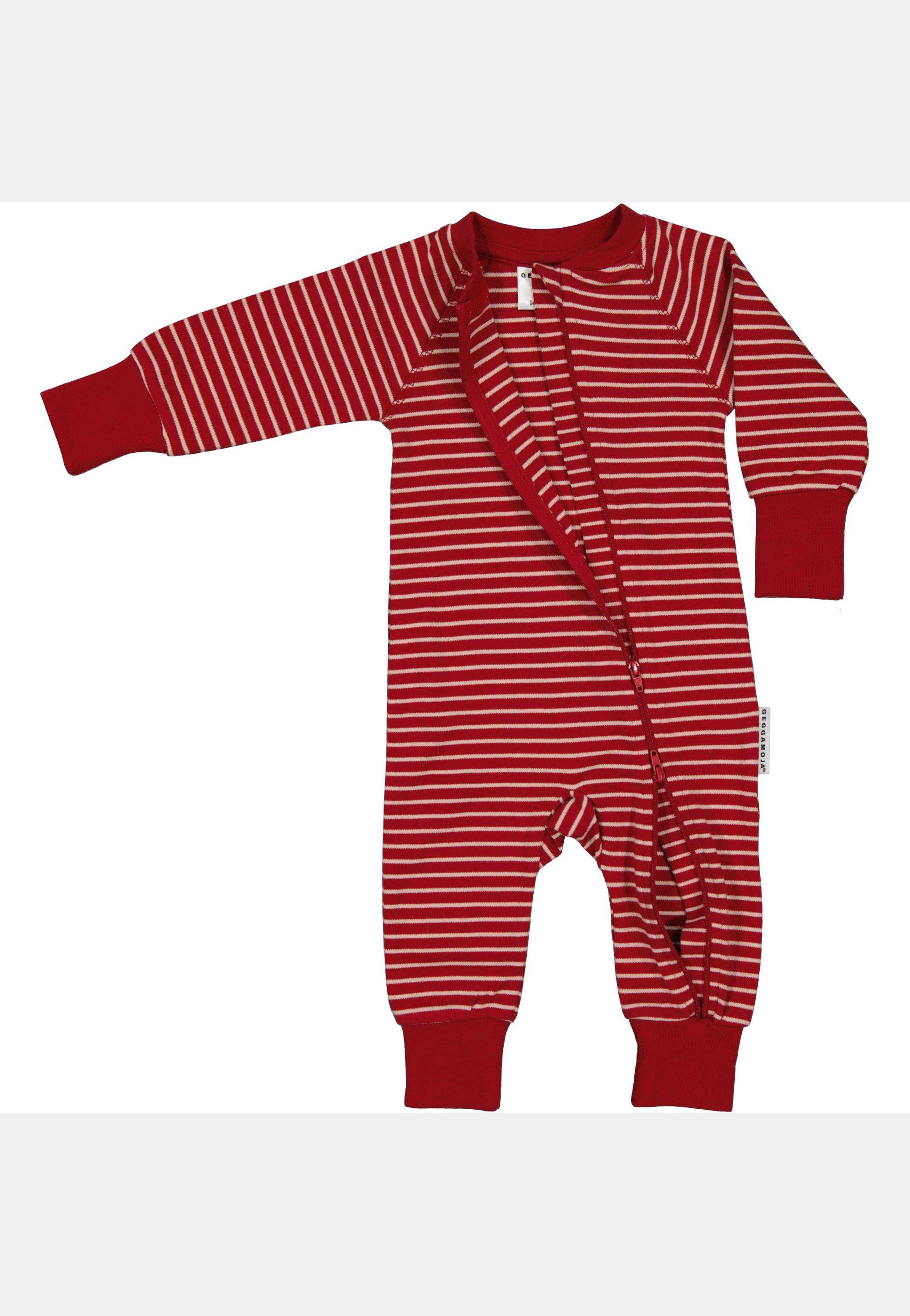 Pyjamas Med Tvåvägsdragkedja, från Geggamoja, i färgen red/pink. Klicka för att öppna bilden i stort format
