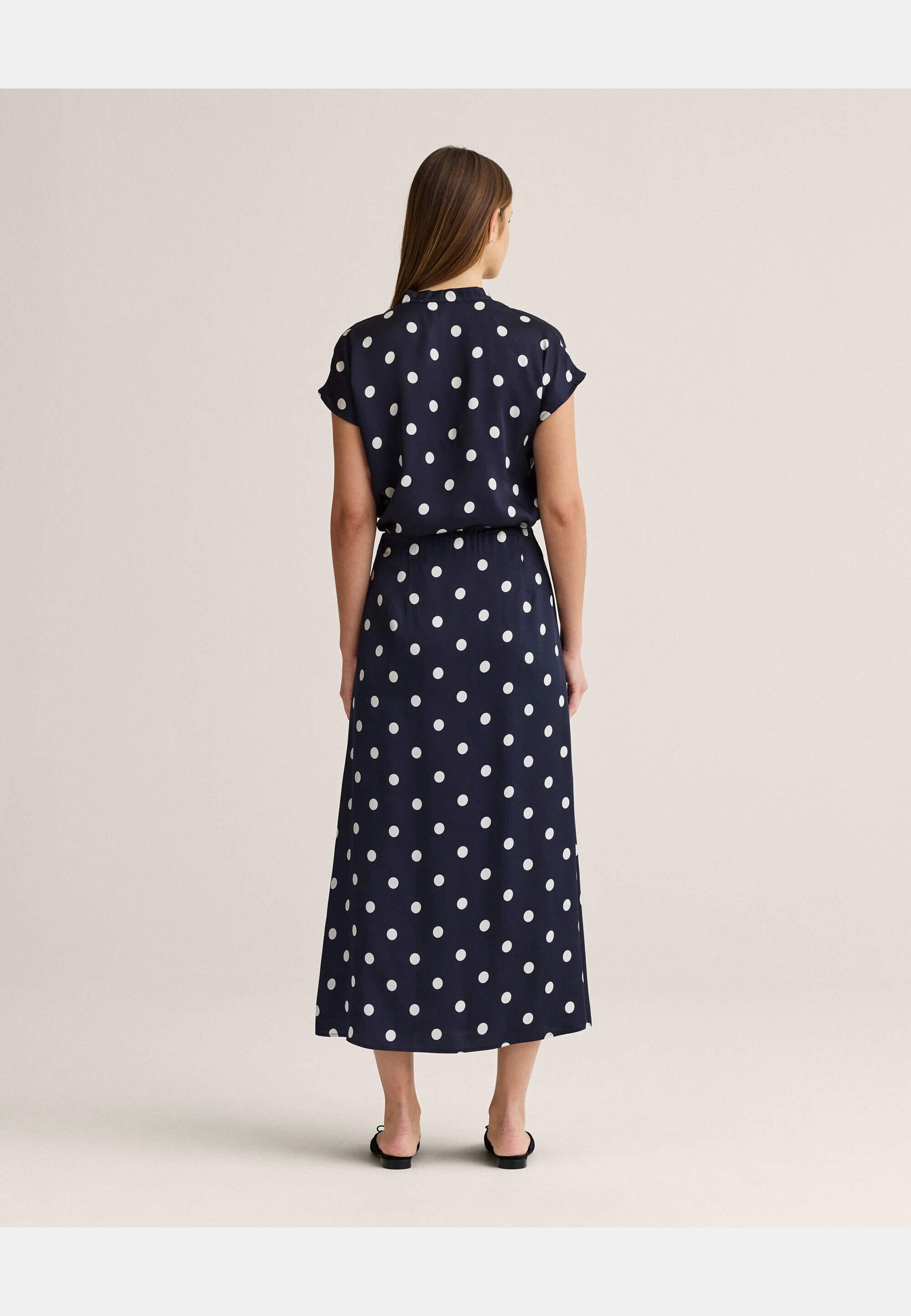 Novalie Dot Slip Skirt, från Newhouse, i färgen marinblå. Klicka för att öppna bilden i stort format